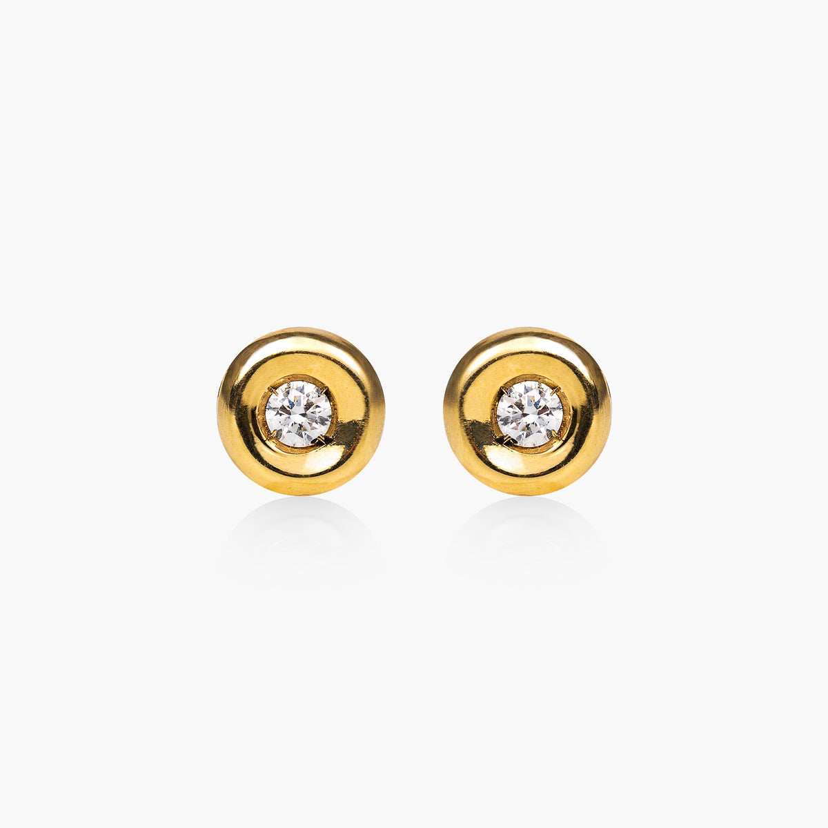 Cercei aur galben 18k cu diamante