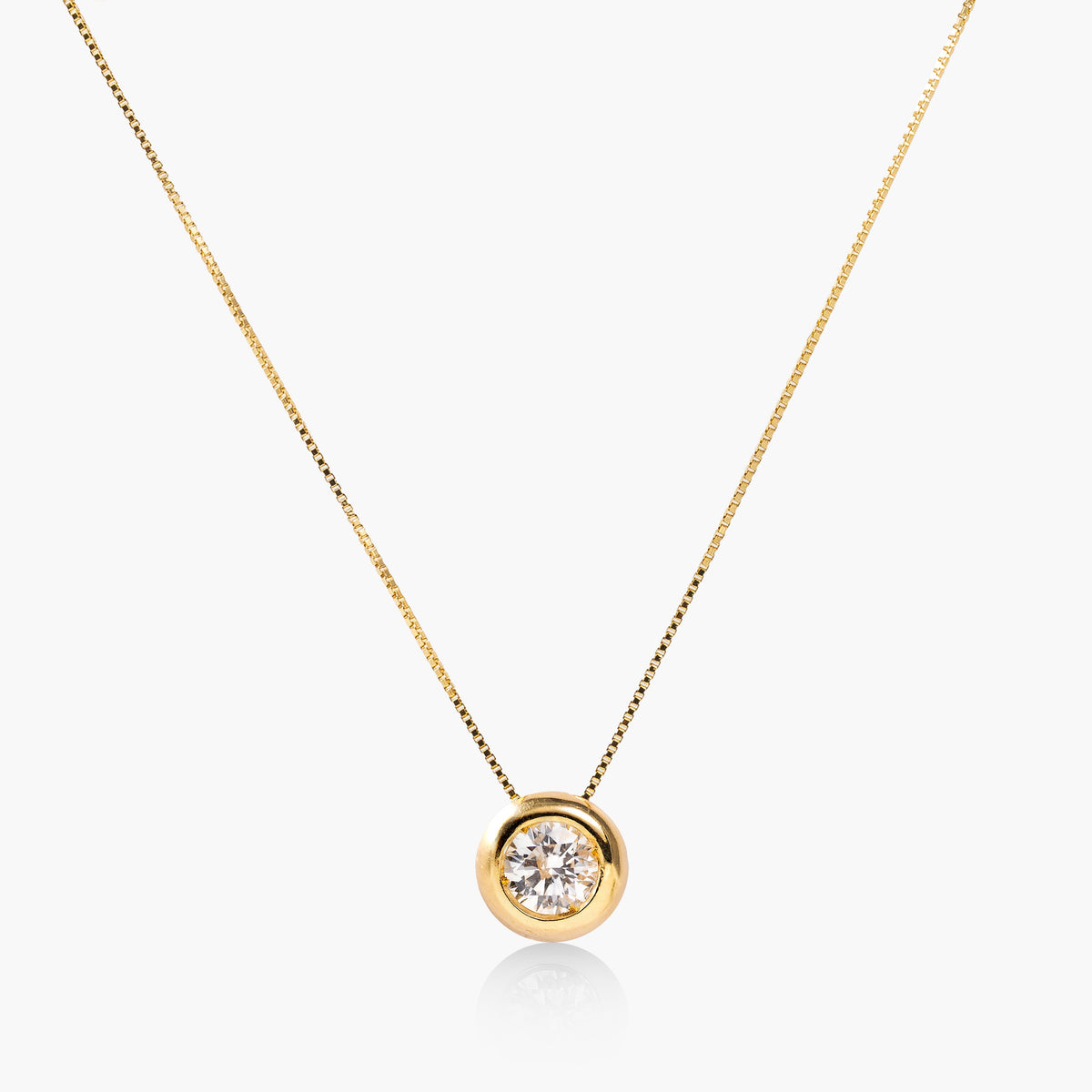 Colier aur galben 18k cu diamant