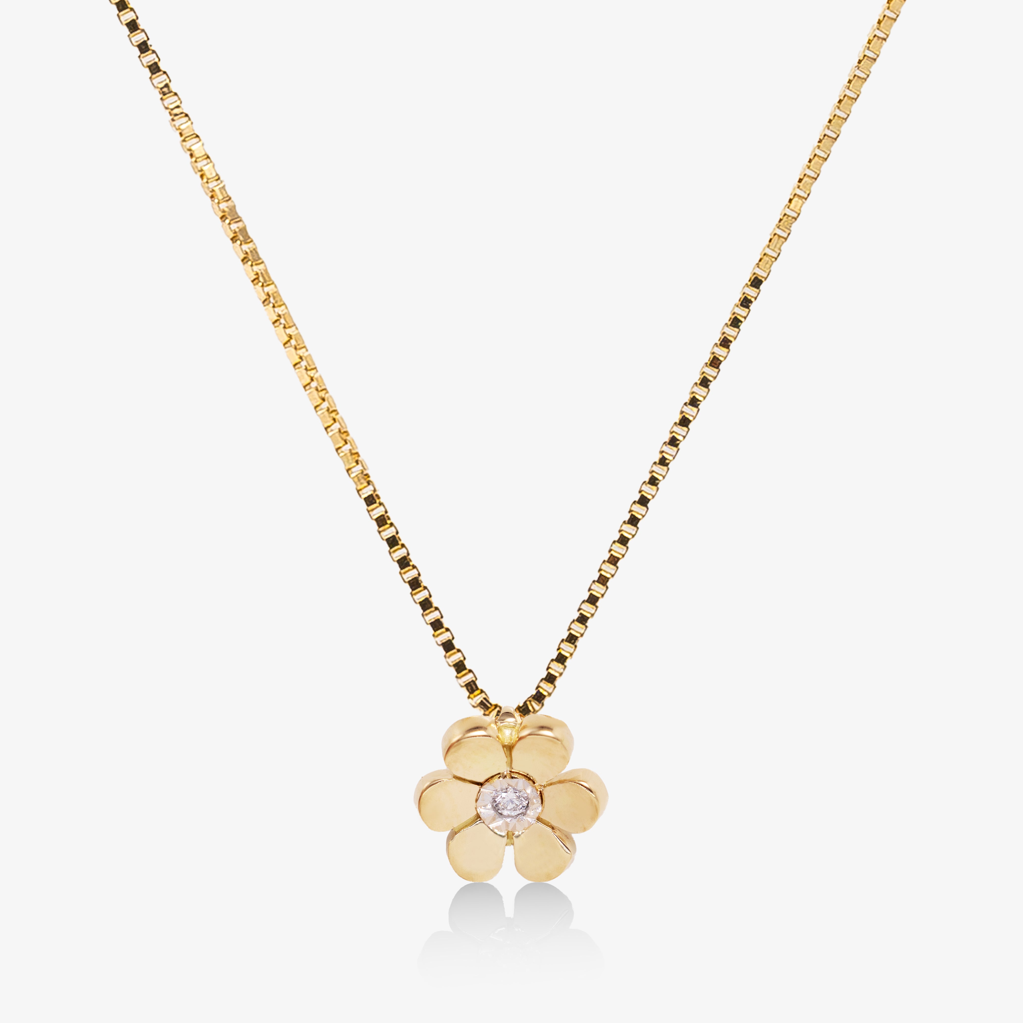 Colier aur 18k cu diamant 0.008 ct