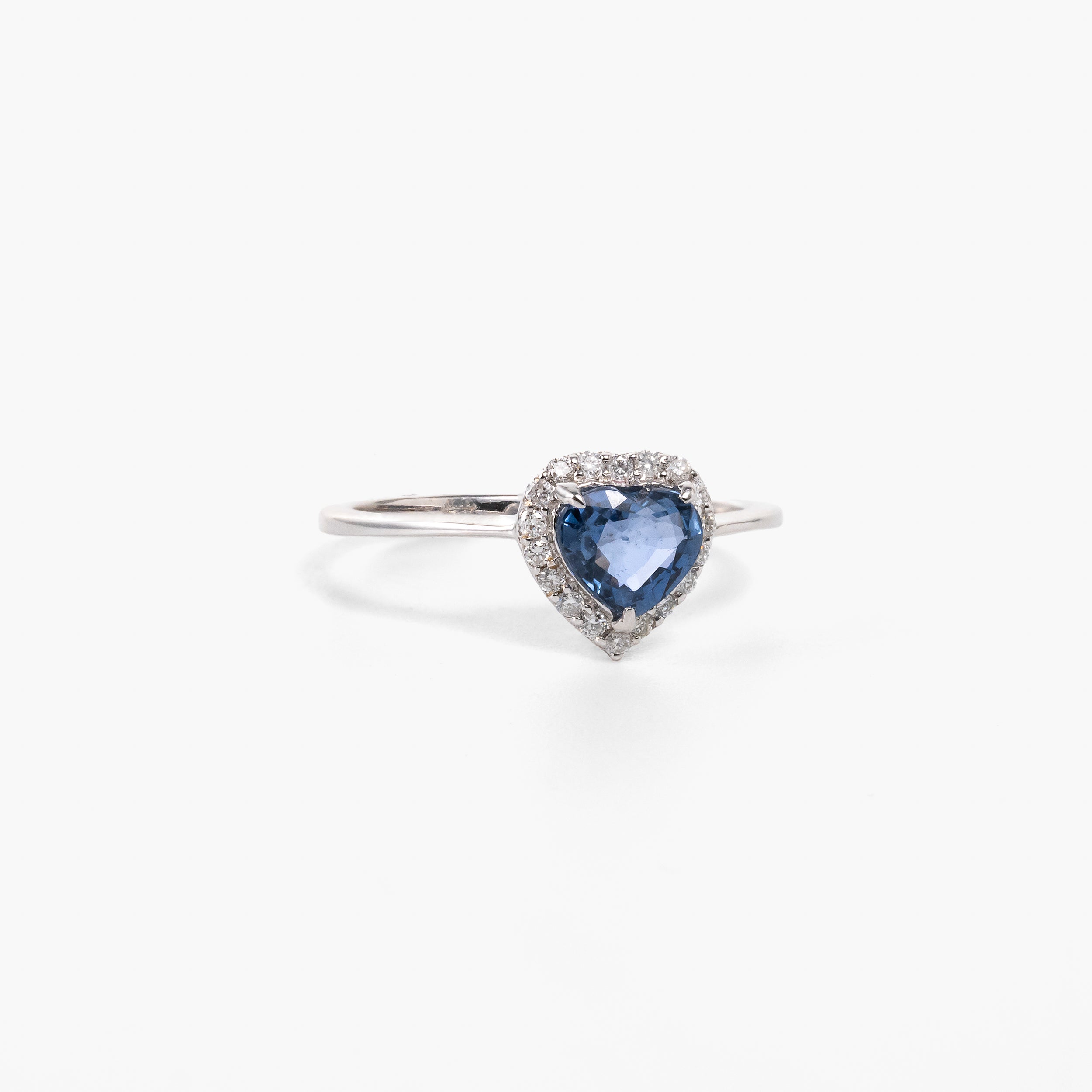 Inel aur 18k cu safir 1.07 ct si diamante
