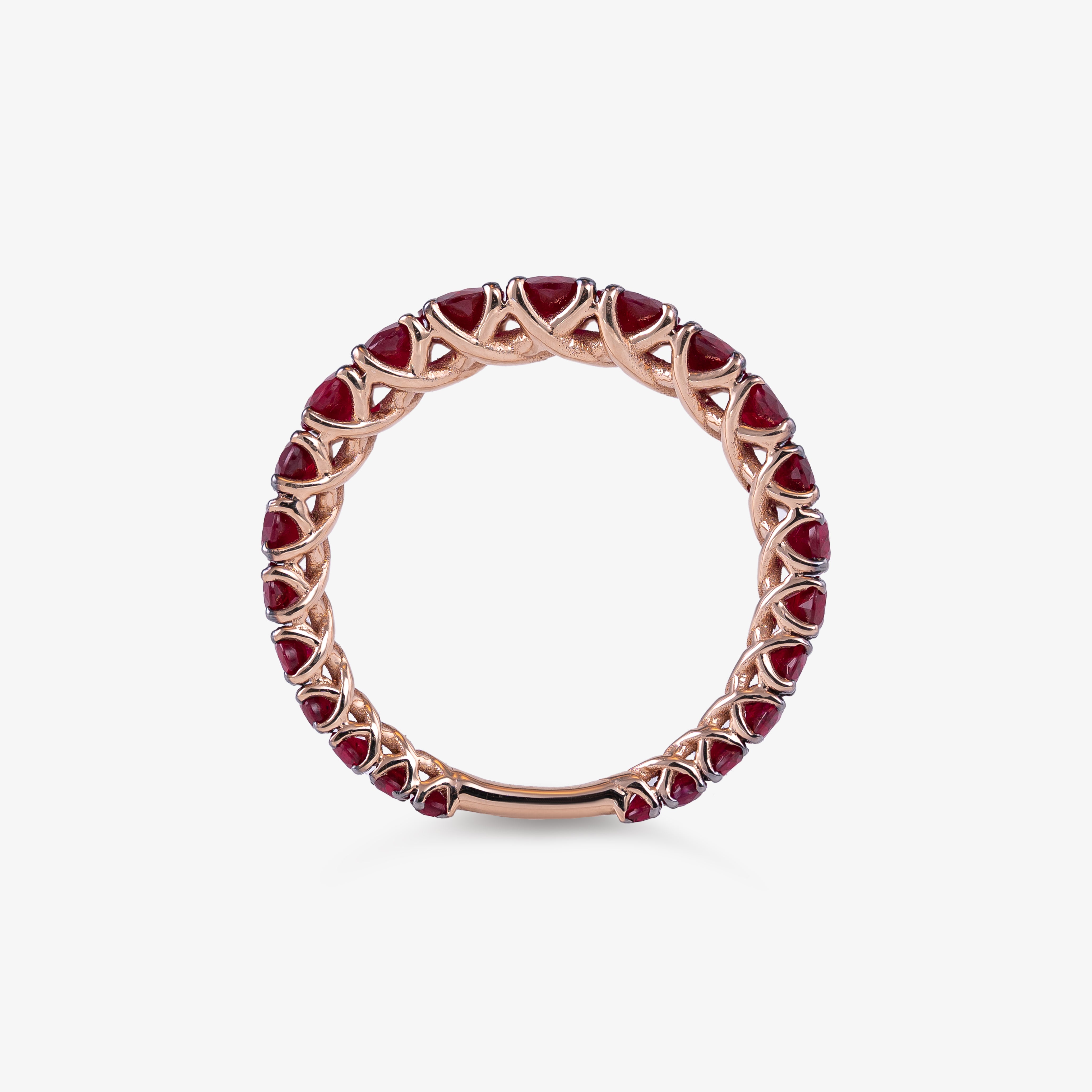 Inel eternity aur 18k cu rubine 2.61 ct