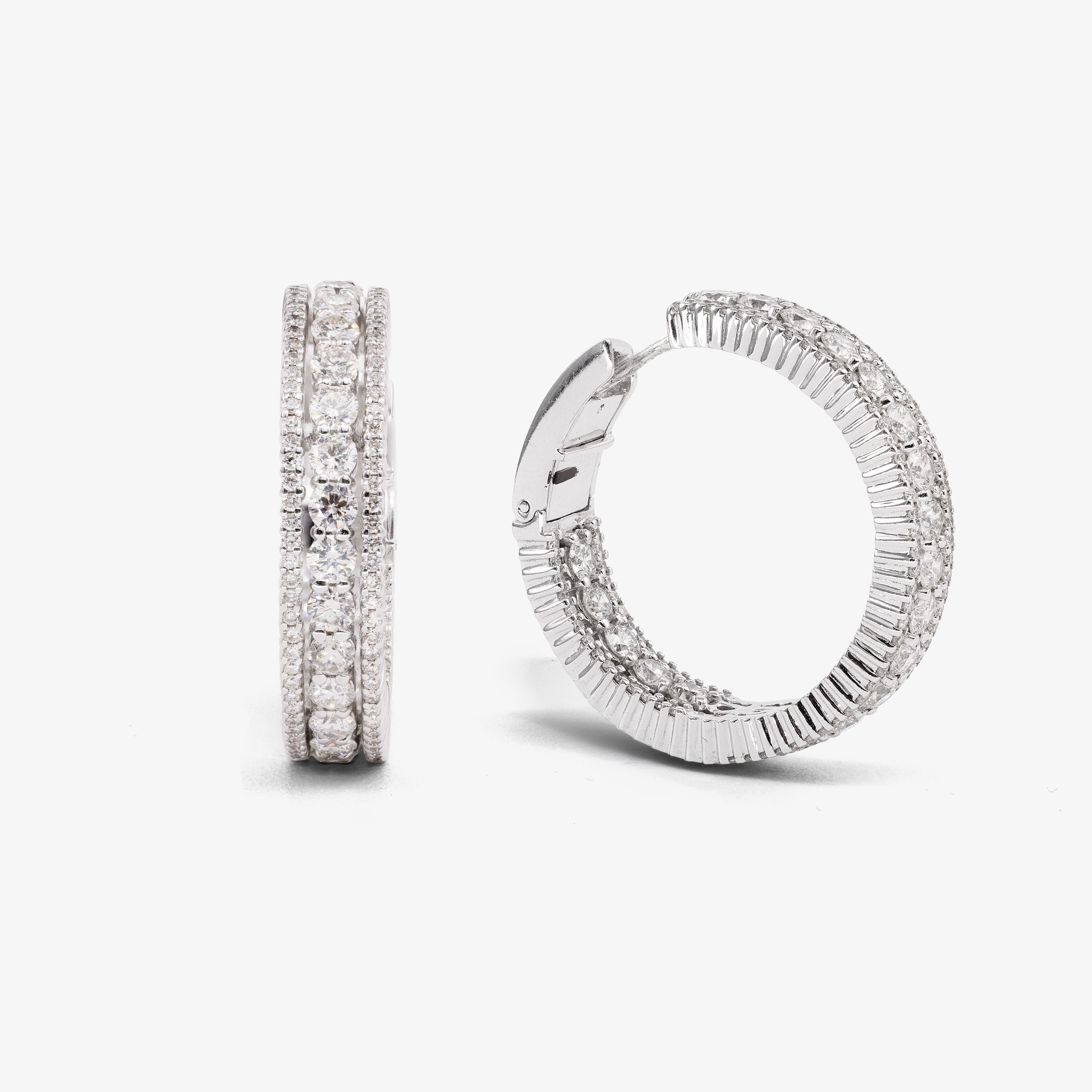 Cercei aur 18k cu diamante 4.37 ct