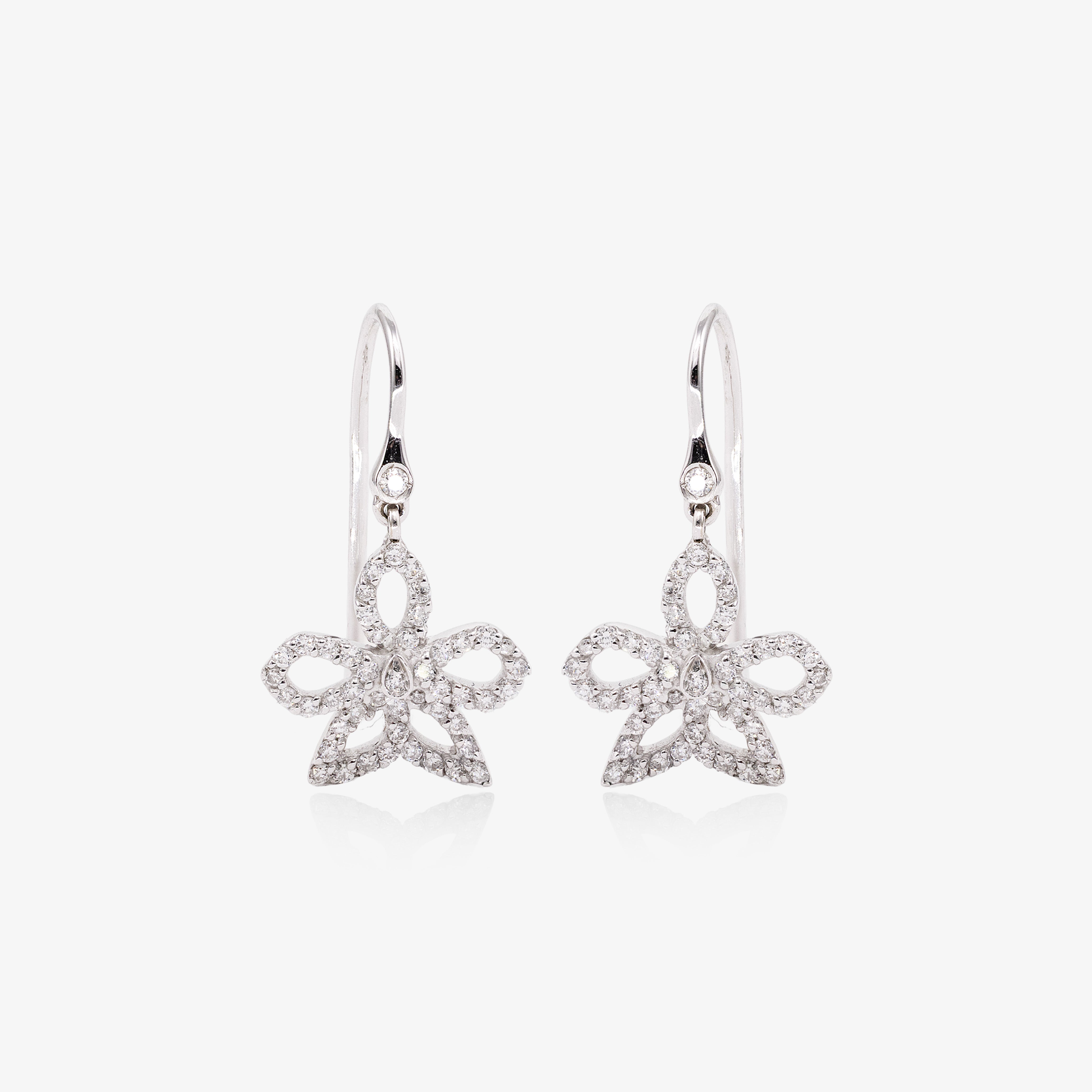 Cercei aur 18k cu diamante 0.42 ct