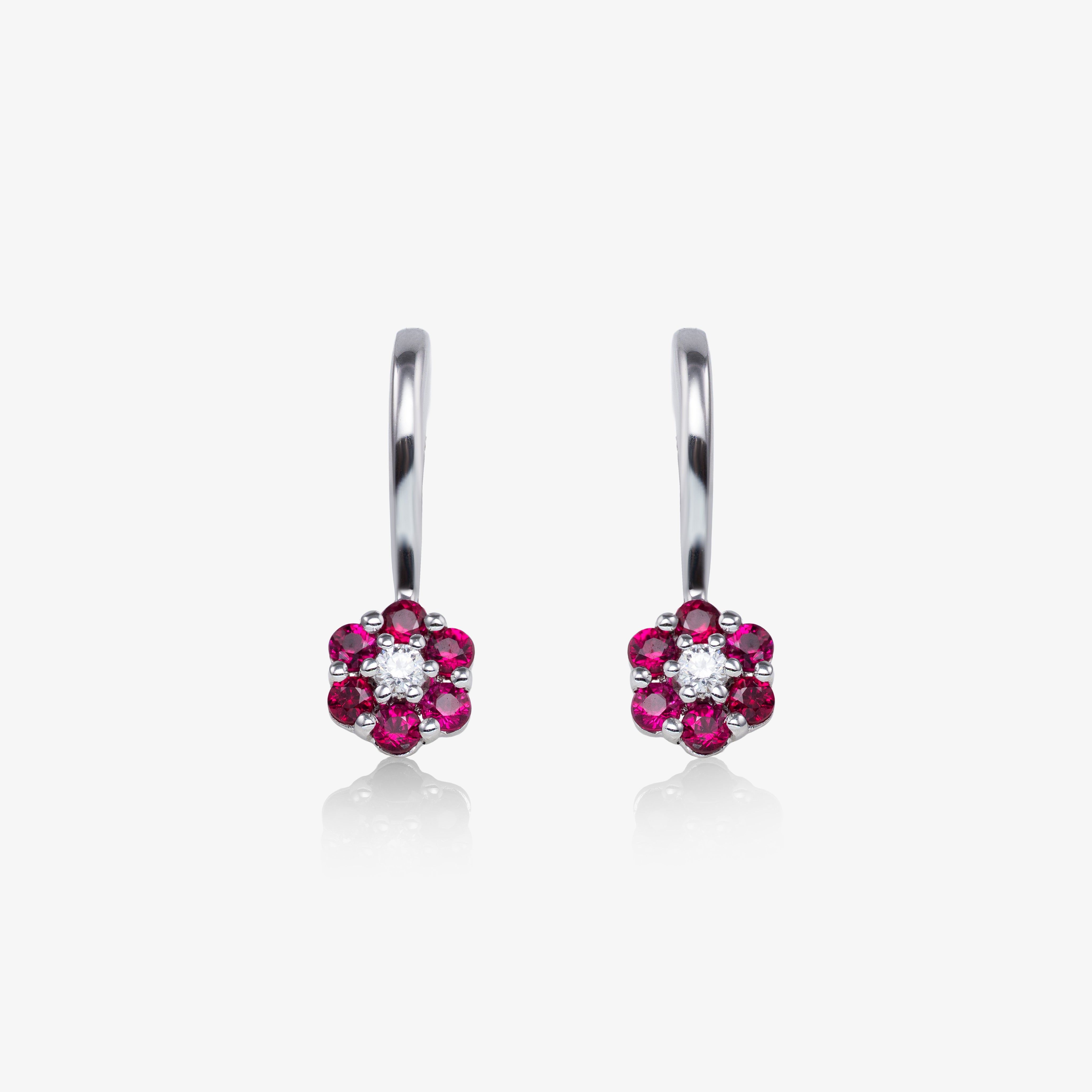 Cercei aur 18k cu rubine 0.29 ct