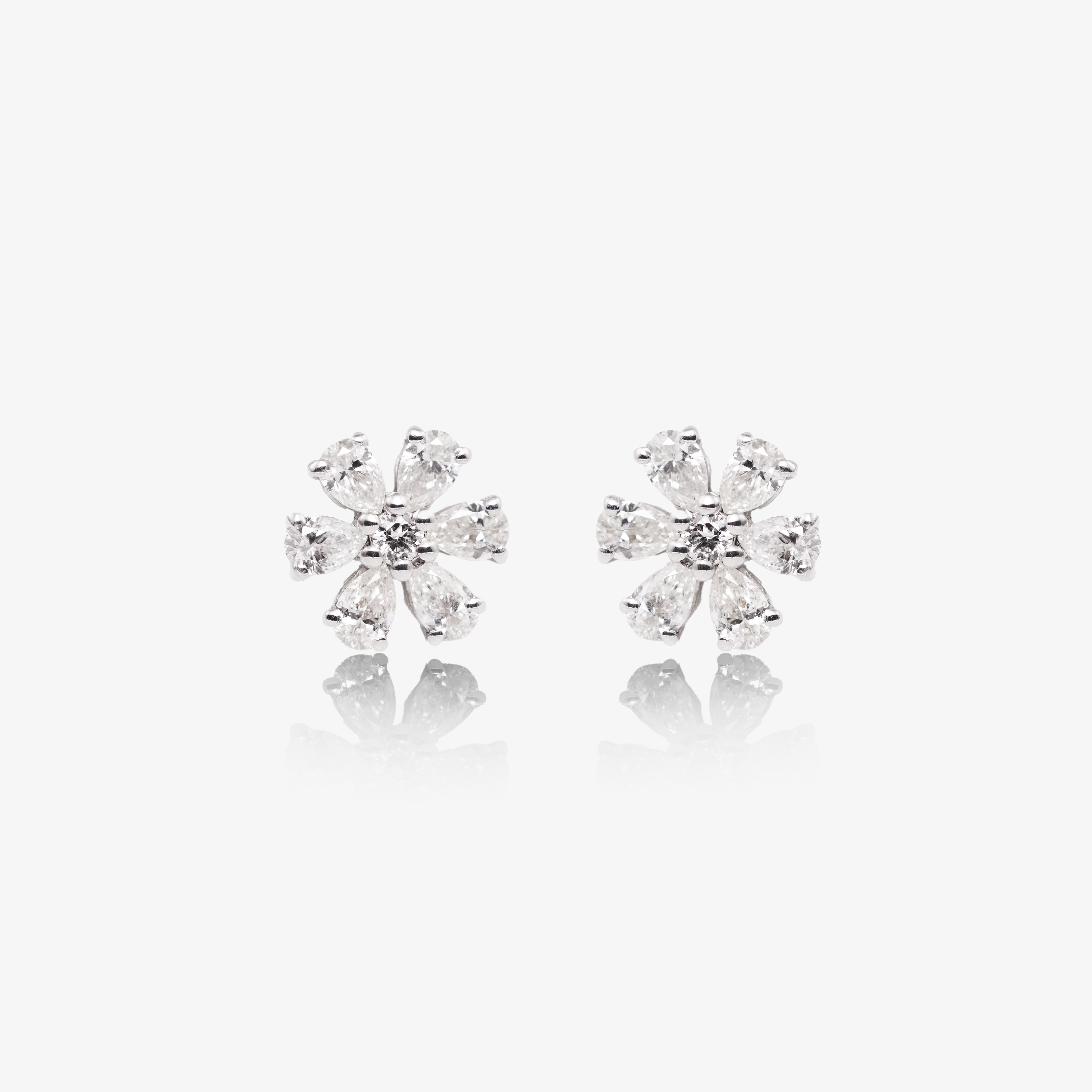 Cercei aur 18k cu diamante 0.92 ct