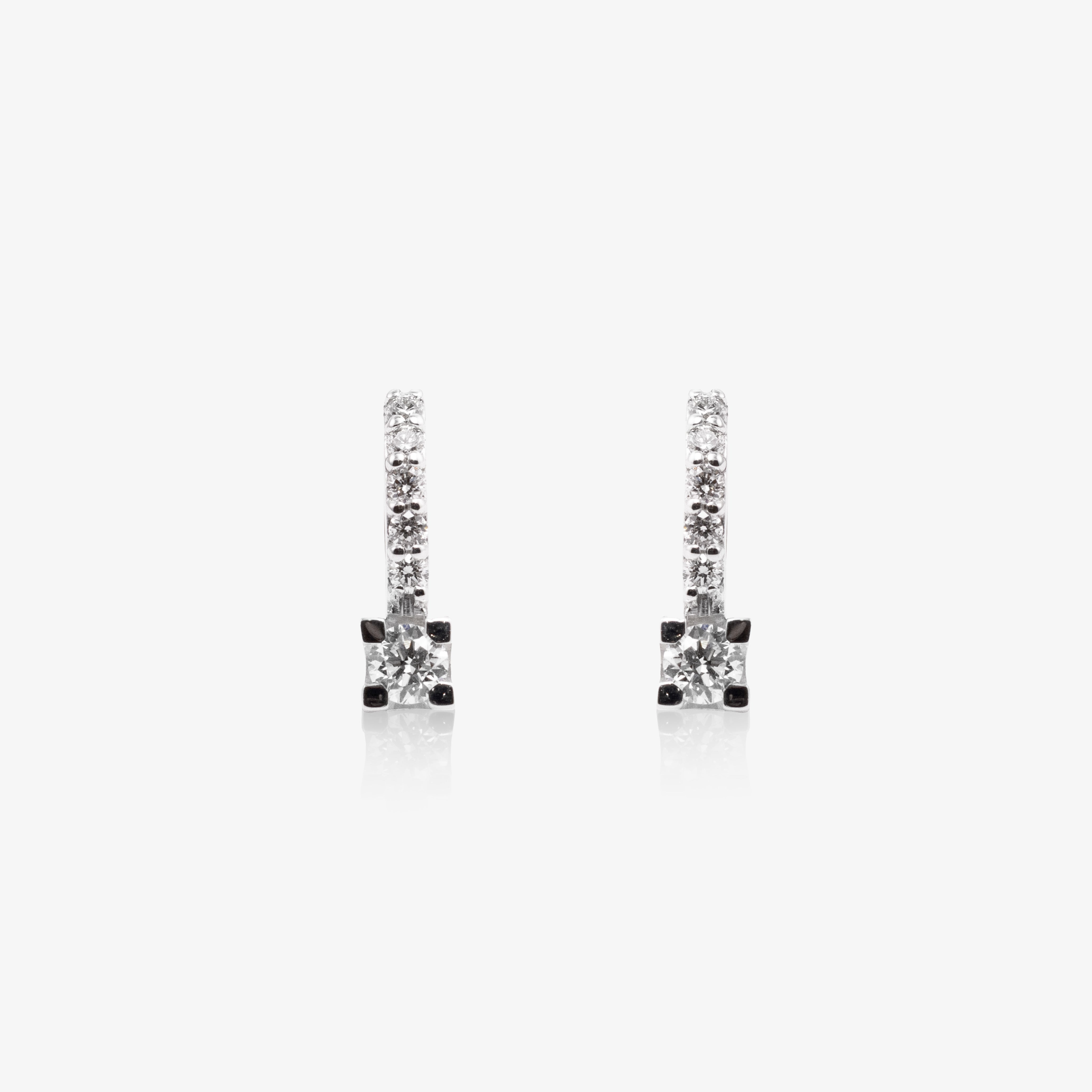 Cercei aur 18k cu diamante 0.43 ct