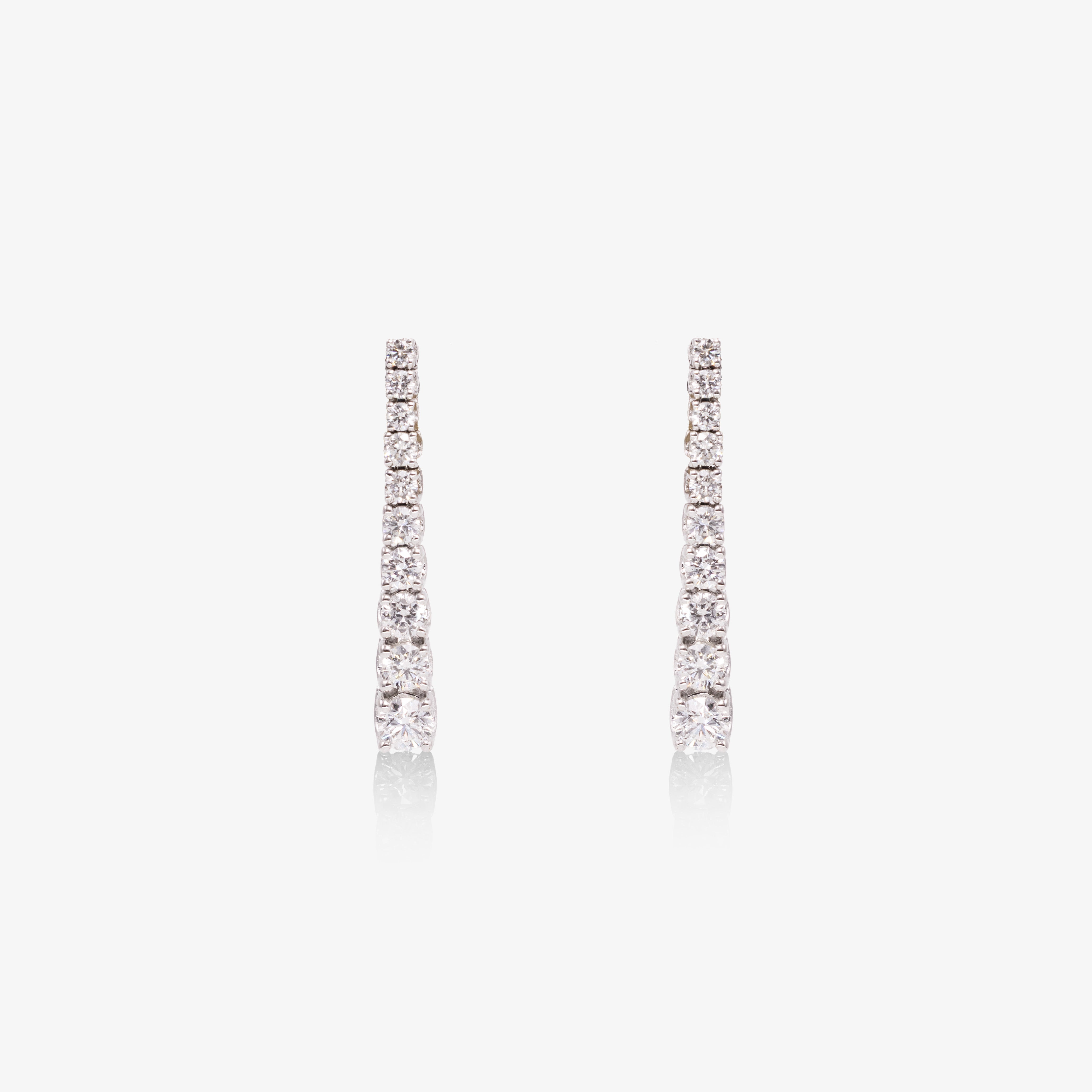 Cercei aur 18k cu diamante 0.80 ct