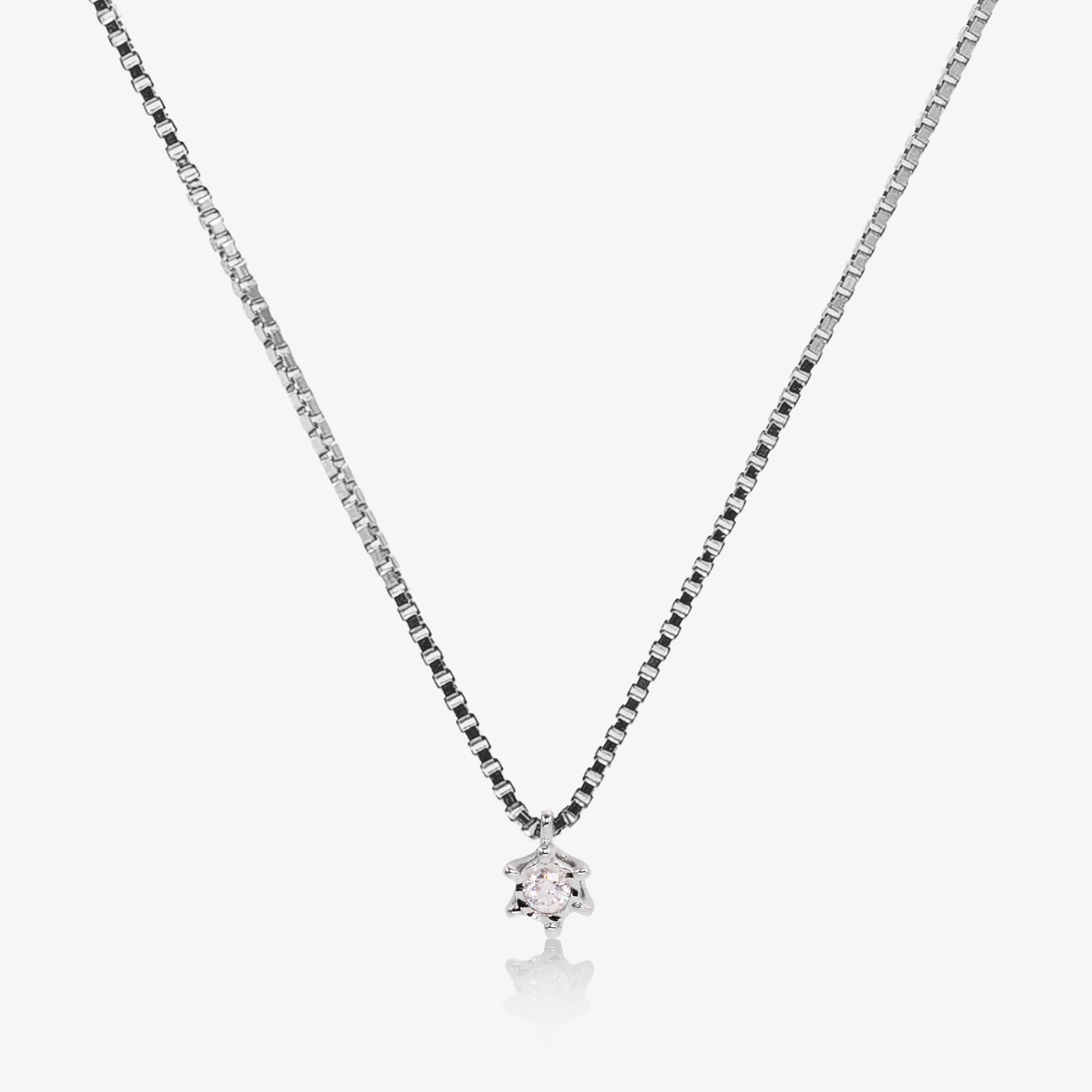 Square Spotlight Diamond Necklace