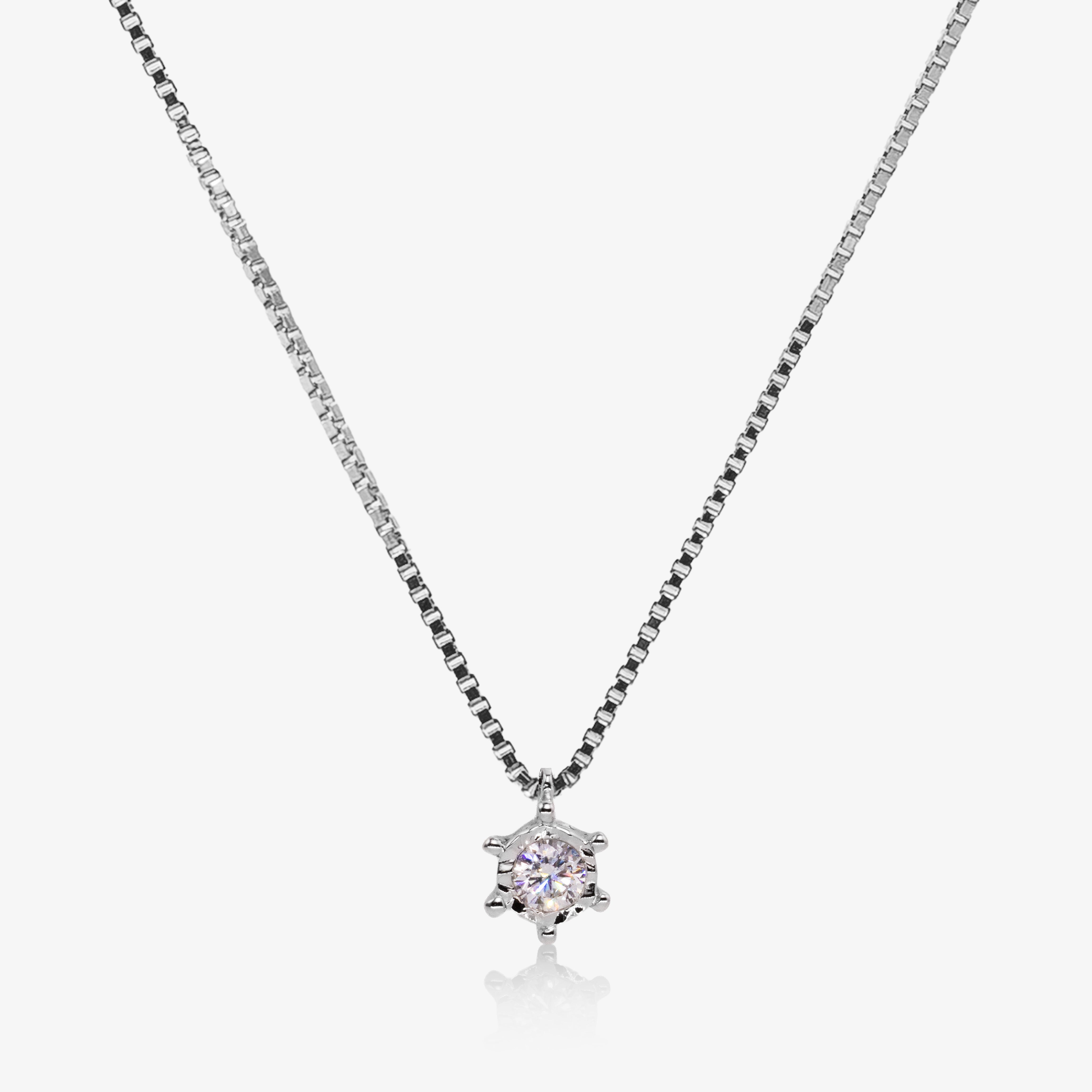 Square Spotlight Diamond Necklace