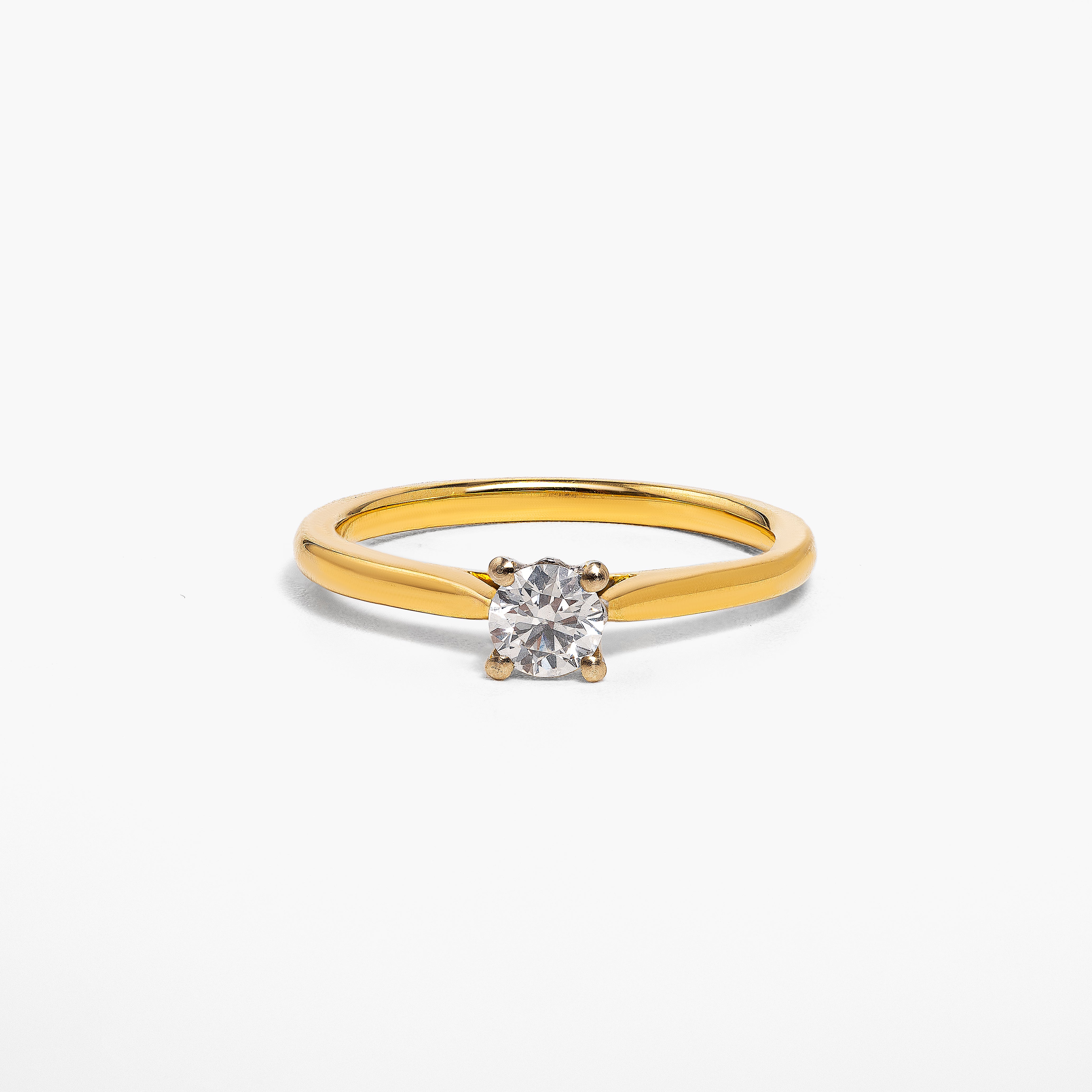 Inel de logodna din aur 18k, diamant 0.30 CT - Certificat GIA