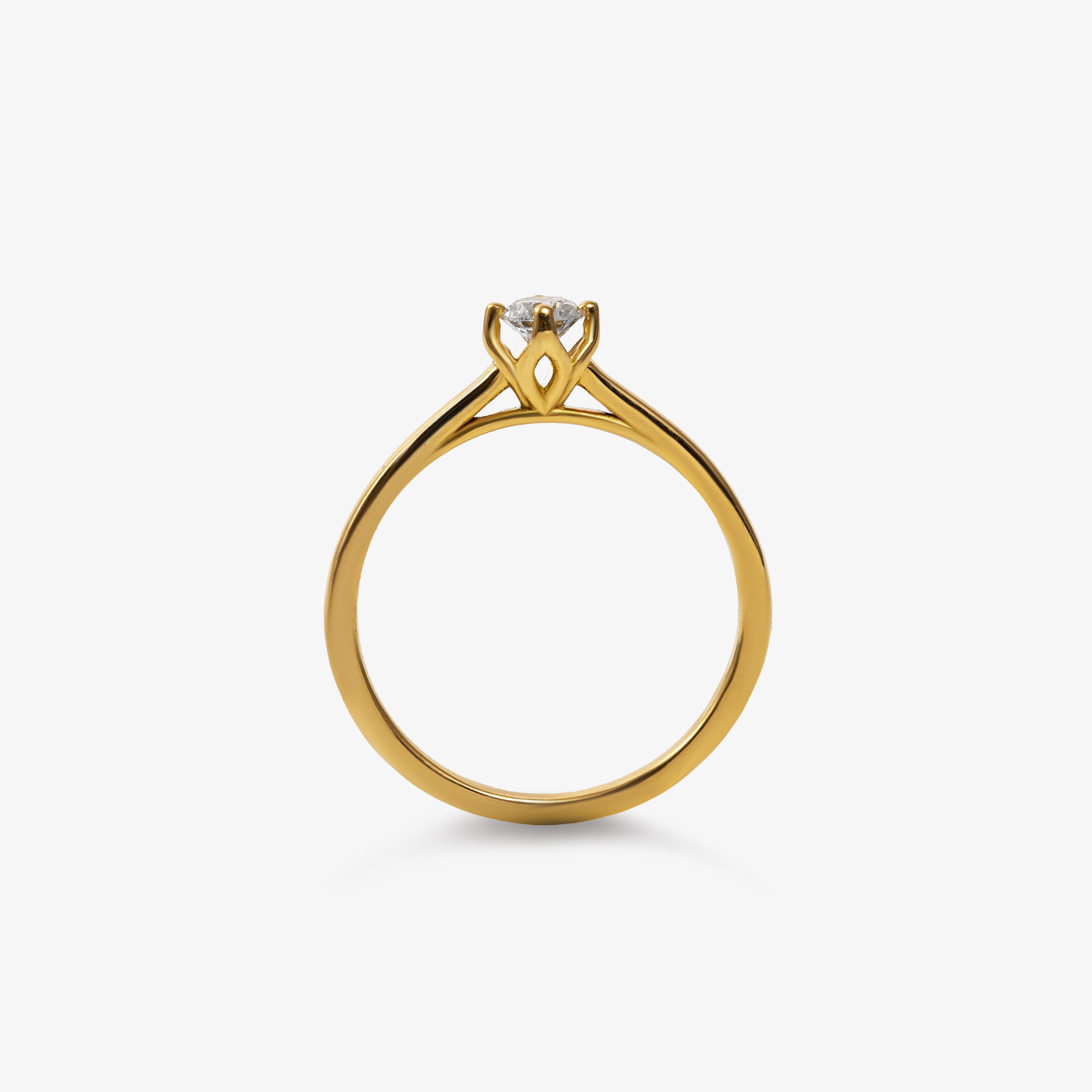 Inel de logodna din aur 18k cu diamant 0.18 ct