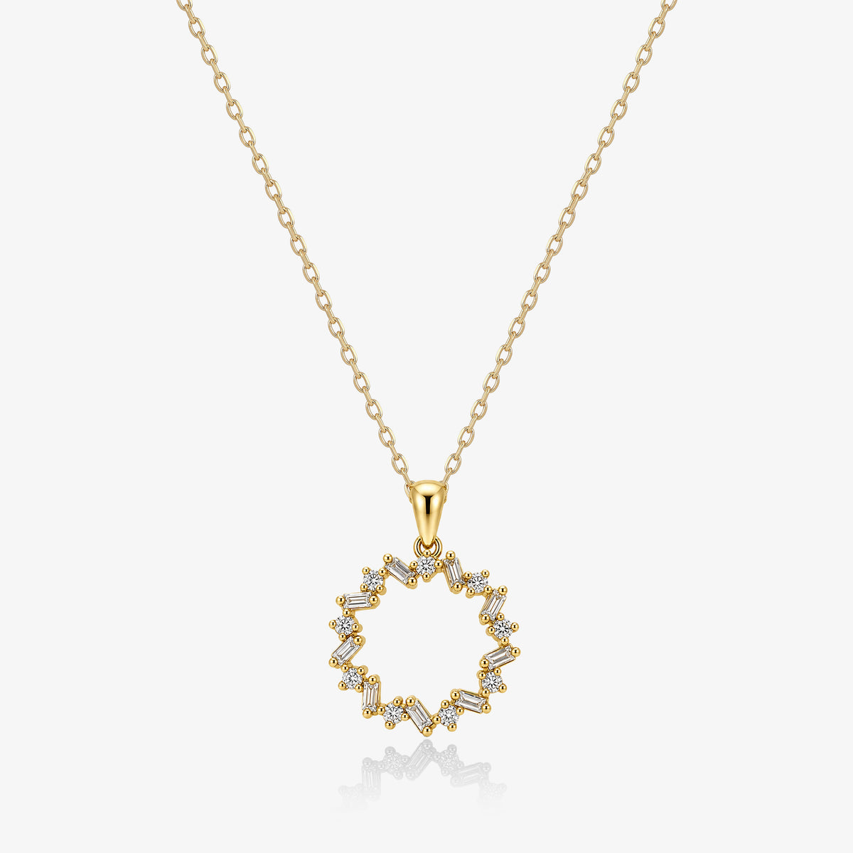Colier din aur galben 18K cu diamante în motiv stelar – KL0033527