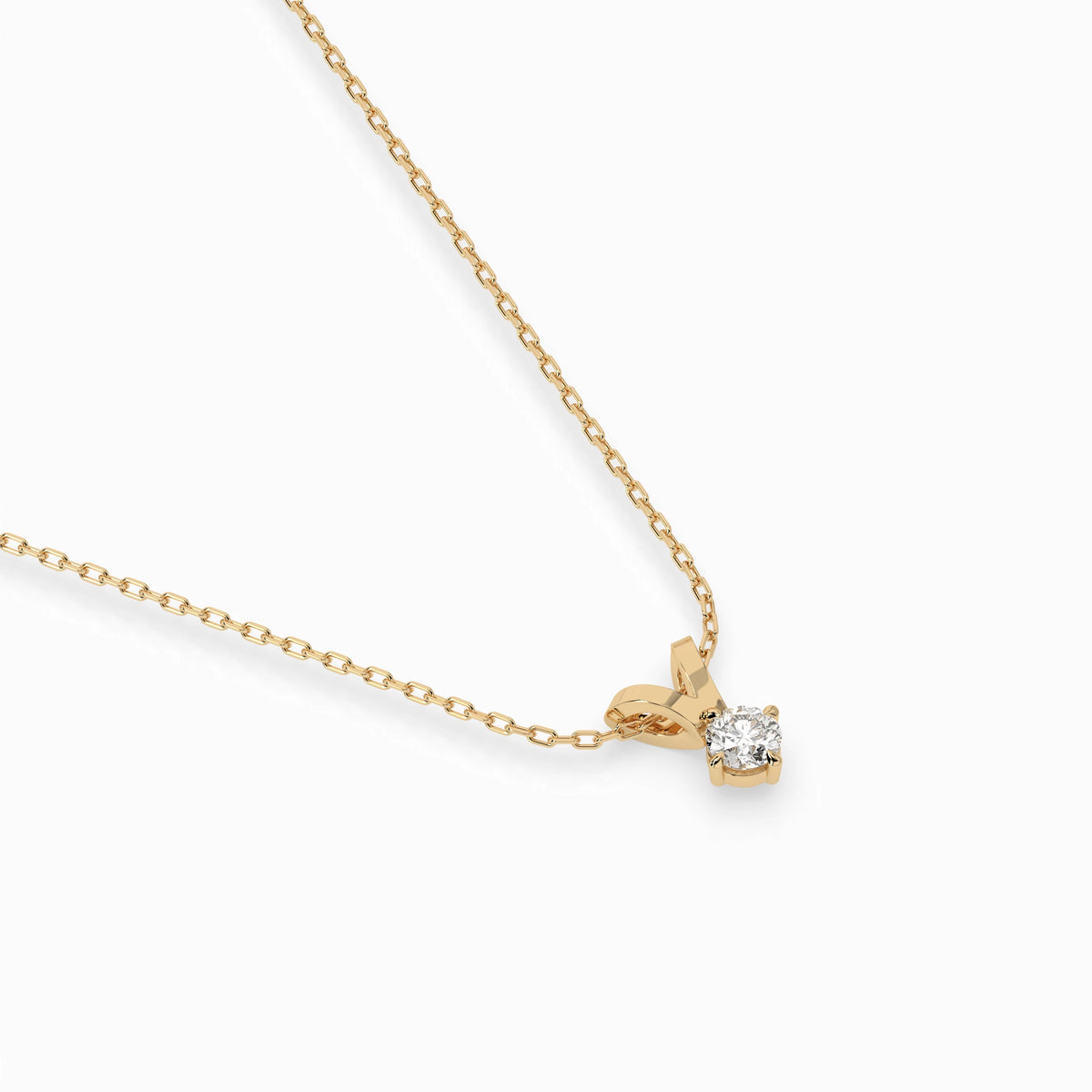 Colier din Aur cu Diamant, Forma Rotund Briliant, 0,10 CT