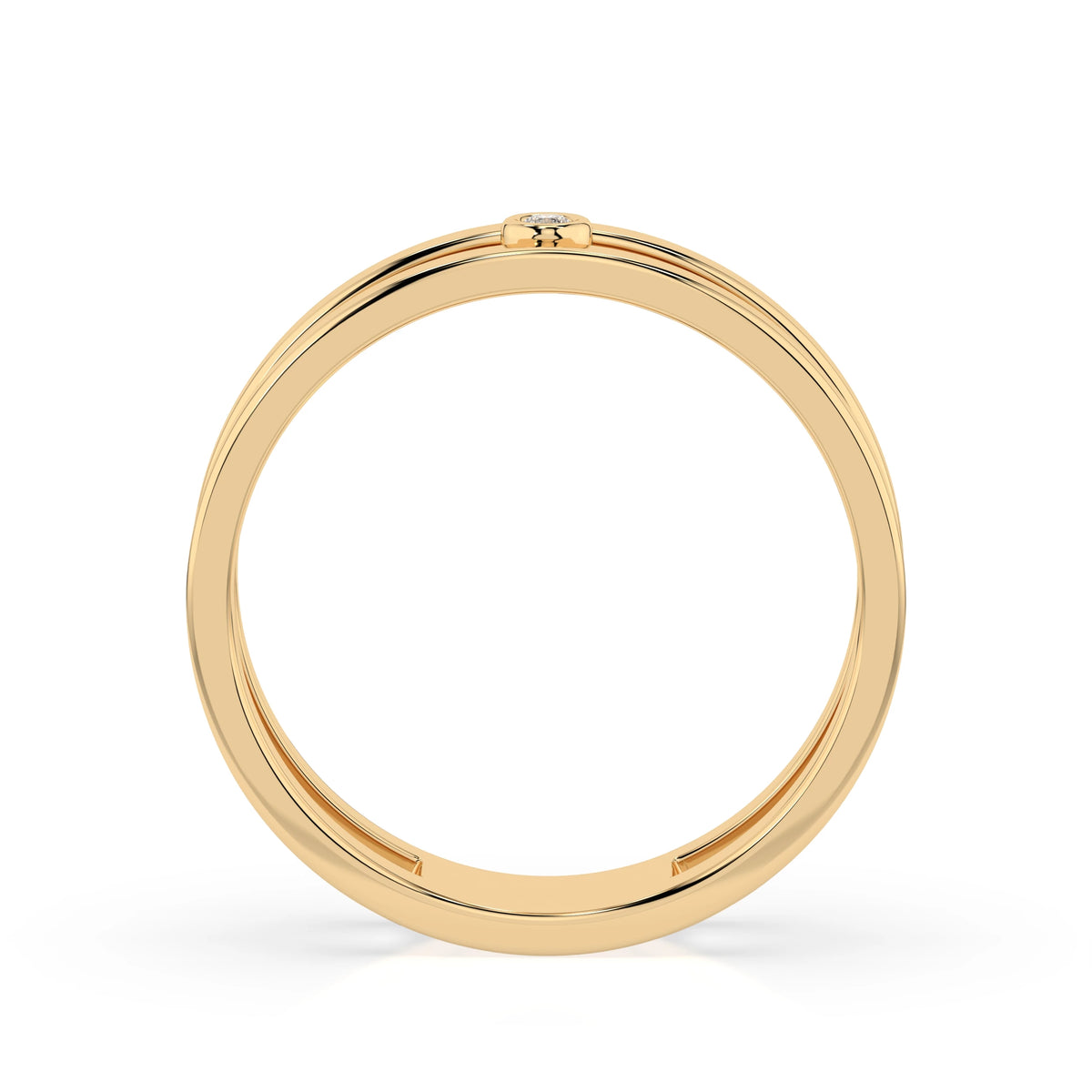 Inel din Aur cu Diamant, Forma Rotund Briliant, 0,02 CT