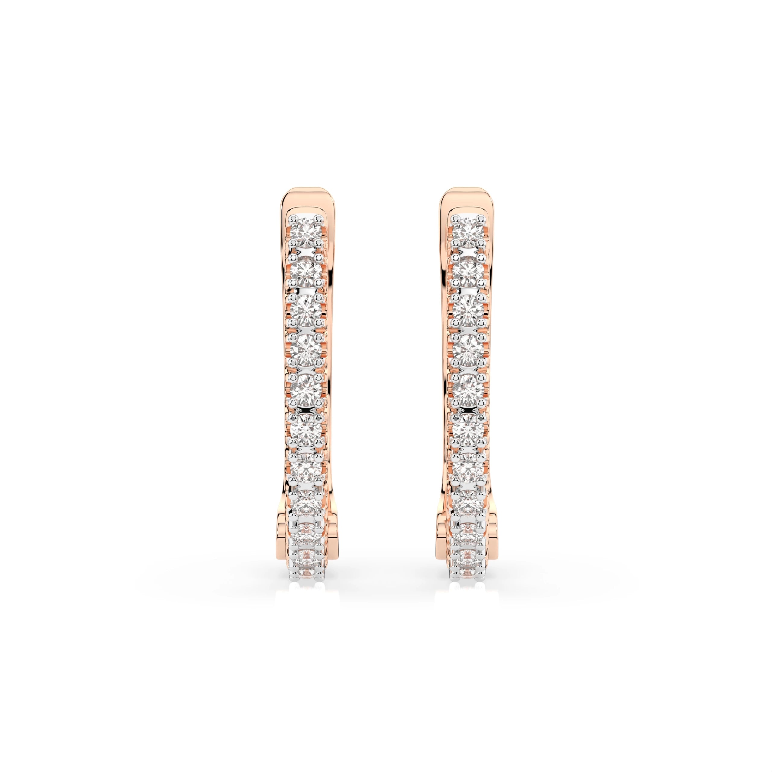 Cercei din Aur cu Diamante Rotunde Briliant 0.18 CT
