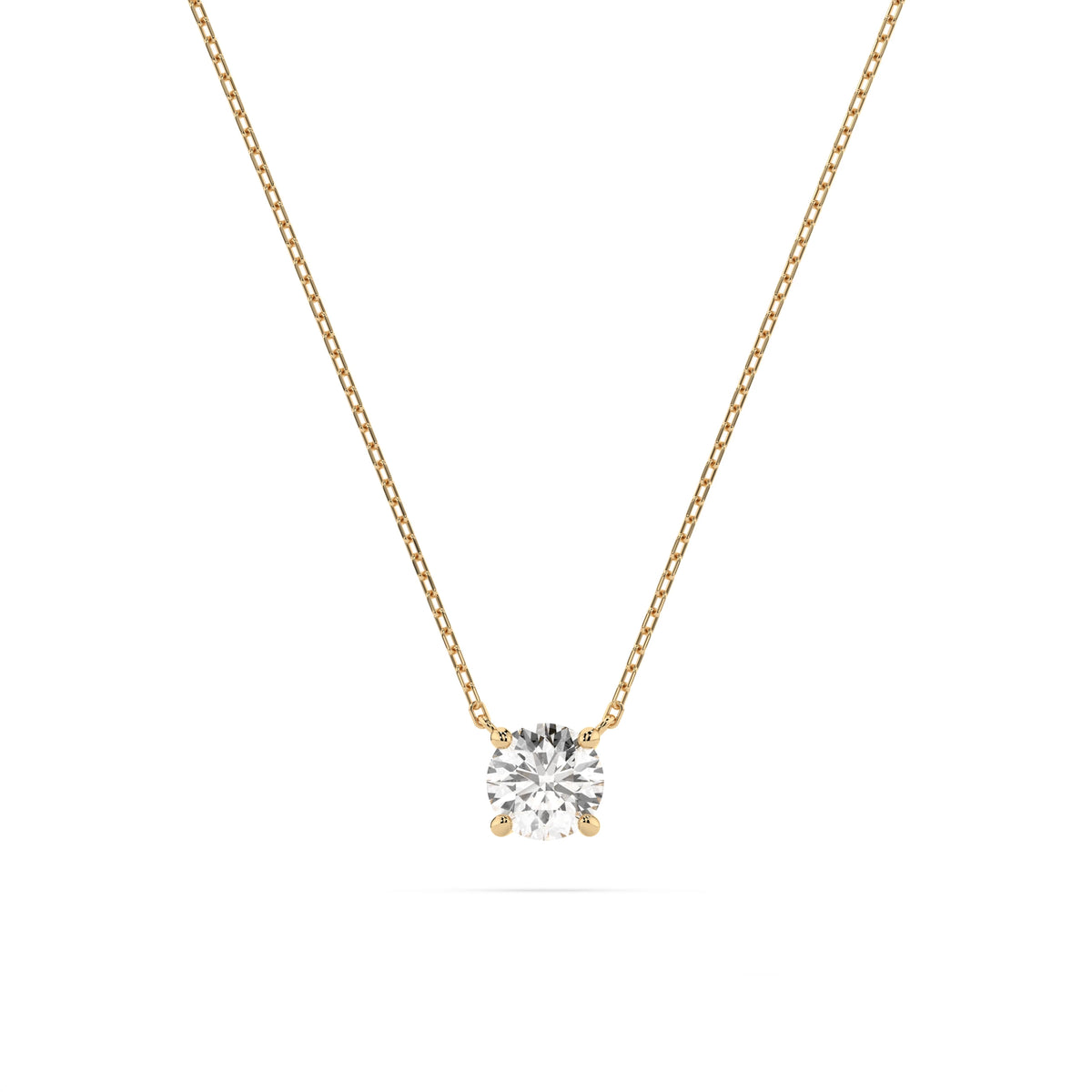 Colier din Aur cu Diamant, Forma Rotund Briliant, 0,50 CT