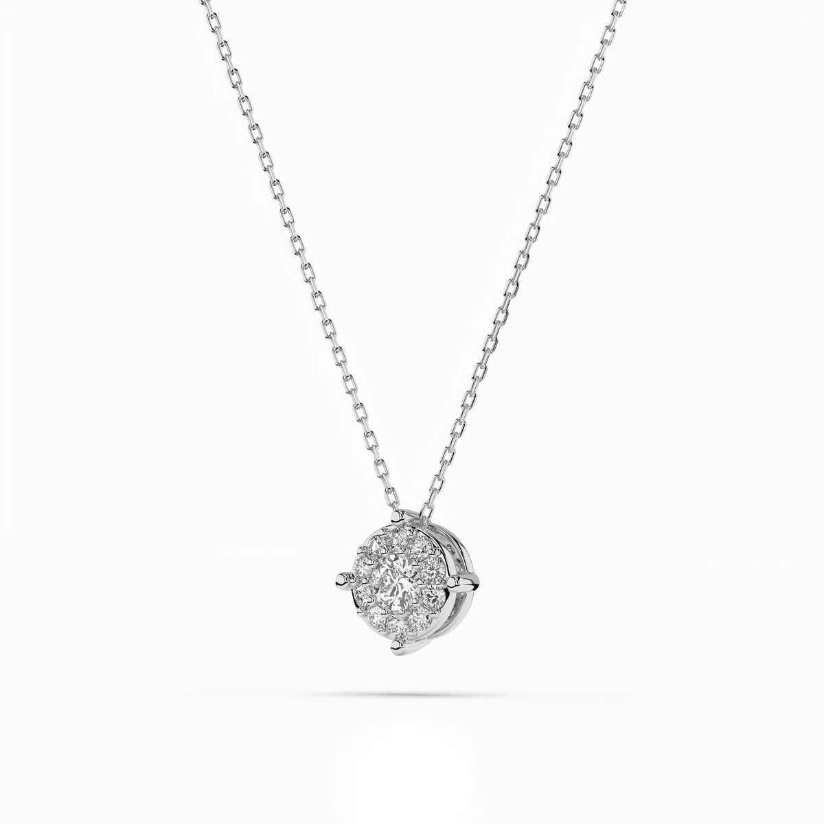 Colier din Aur cu Diamante, Forma Rotund Briliant, 0,11 CT