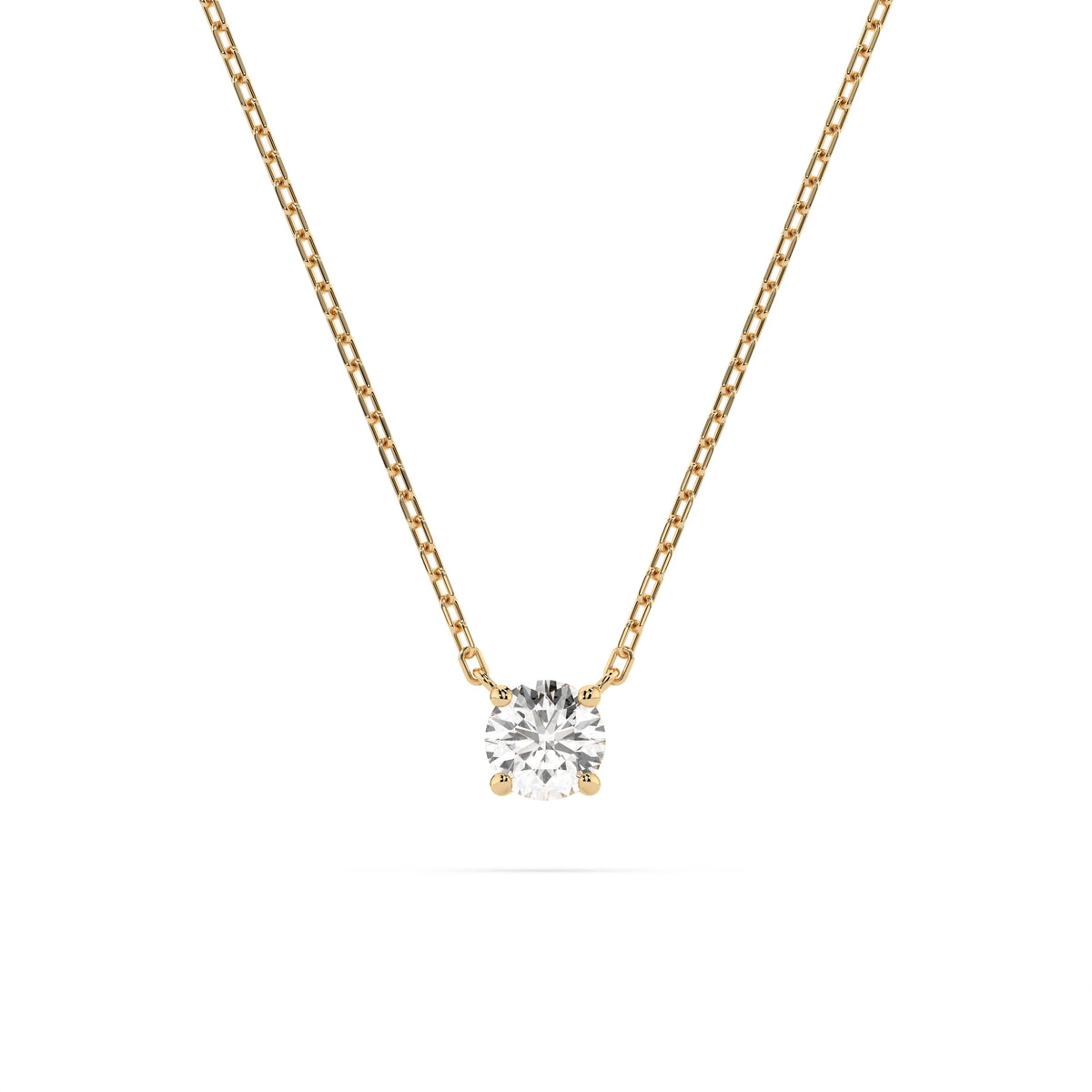 Colier din Aur cu Diamant, Forma Rotund Briliant, 0,20 CT