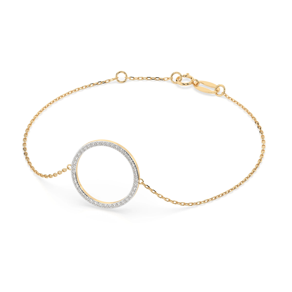 Brățară din Aur cu Diamante, Forma Rotund Briliant, 0,21 CT