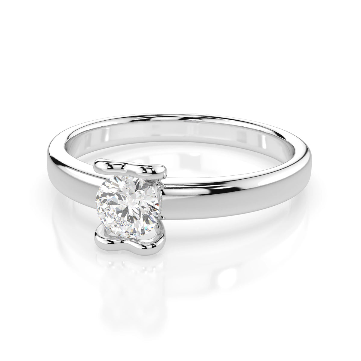 Inel de Logodnă Solitaire din Aur, Diamant Rotund Briliant 0,30 CT