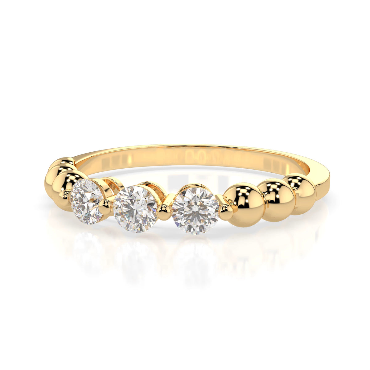 Inel din Aur cu Diamante, Forma Rotund Briliant, 0,39 CT