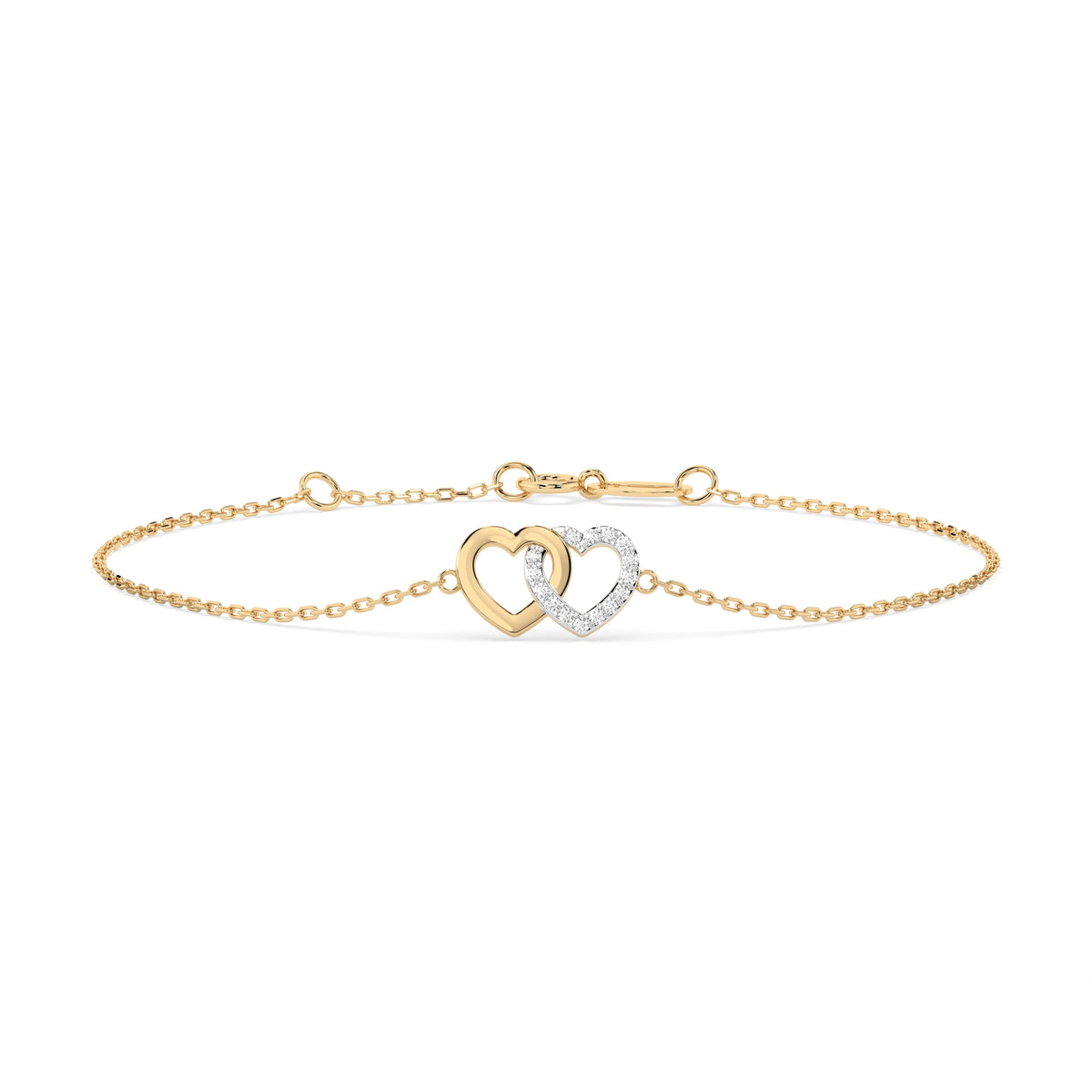 Brățară din Aur cu Diamante, Forma Rotund Briliant, 0,08 CT