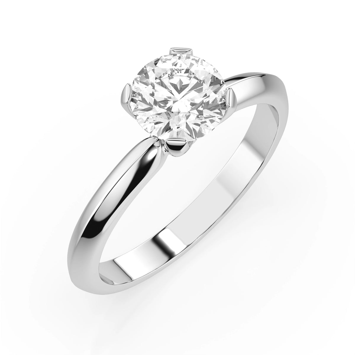 Inel de Logodnă Solitaire din Aur, Diamant Rotund Briliant 0,50 CT