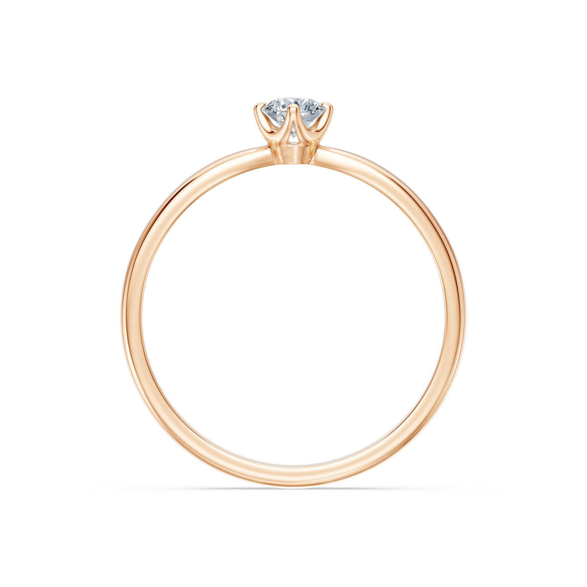 Inel de Logodnă Solitaire din Aur, Diamant Rotund Briliant 0,20 CT