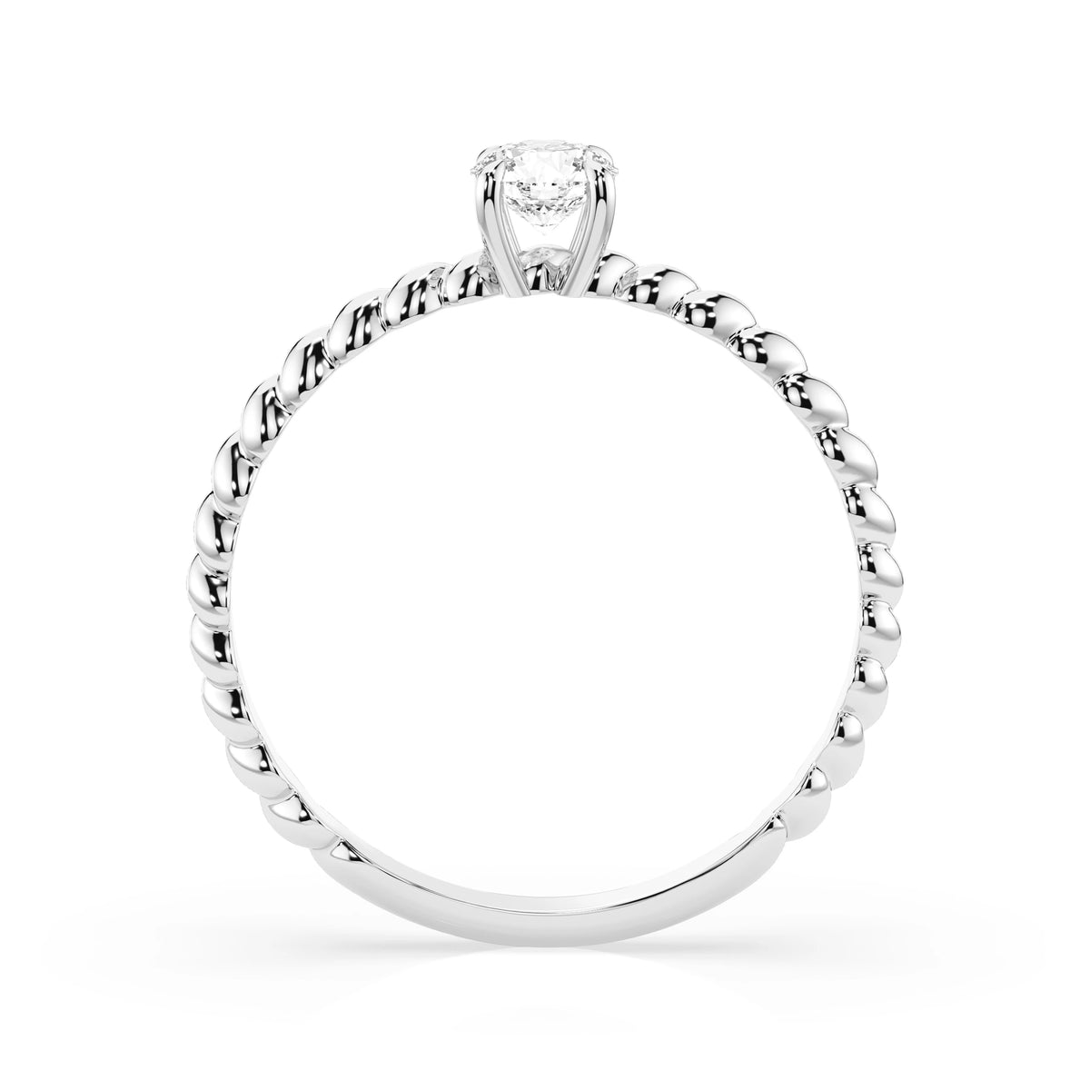 Inel de Logodnă Solitaire din Aur, Diamant Rotund Briliant 0,30 CT