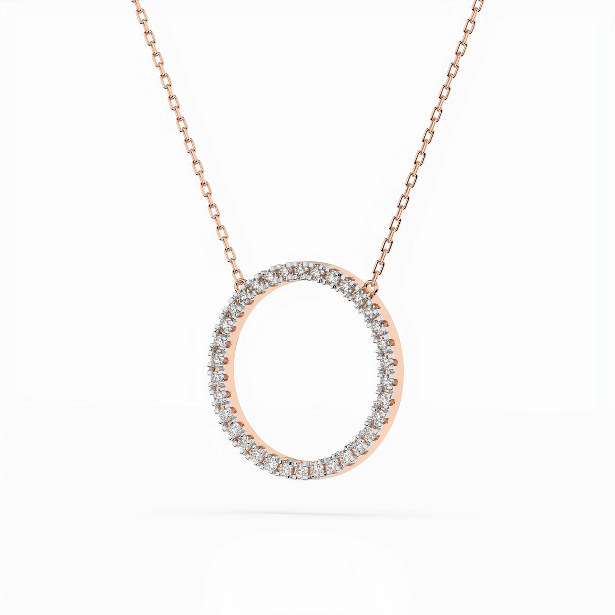 Colier din Aur cu Diamante, Forma Rotund Briliant, 0,20 CT