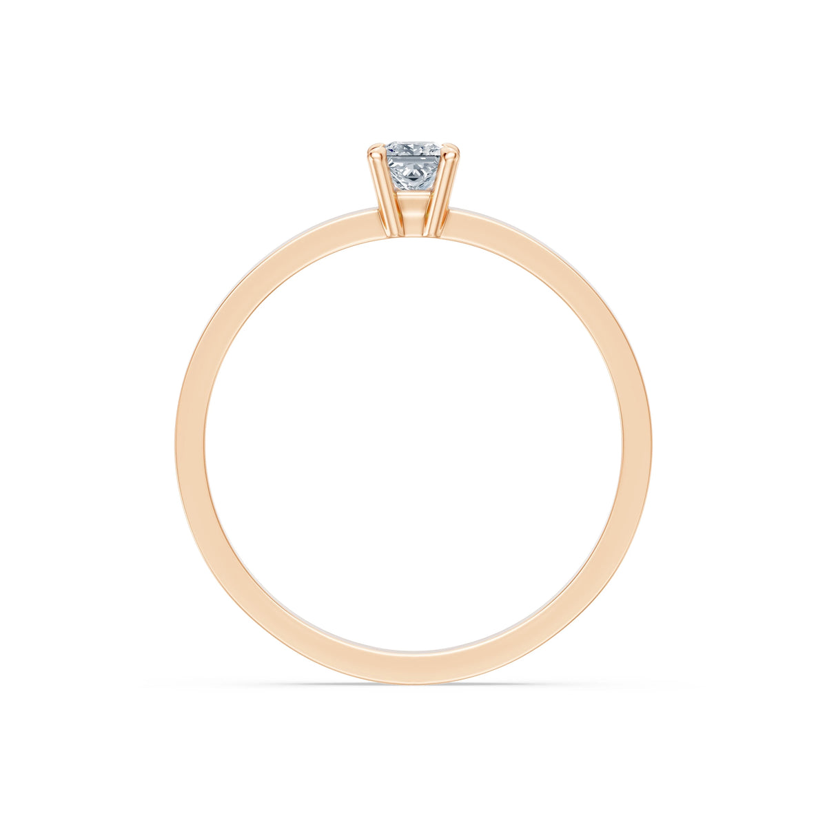 Inel de Logodnă Solitaire din Aur, Diamant Princess 0,17 CT
