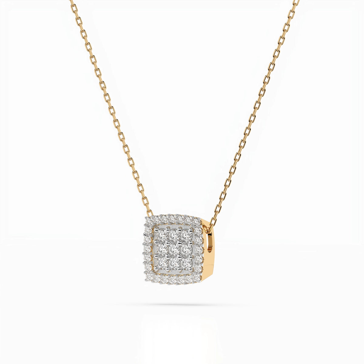 Colier din Aur cu Diamante, Forma Rotund Briliant, 0,26 CT