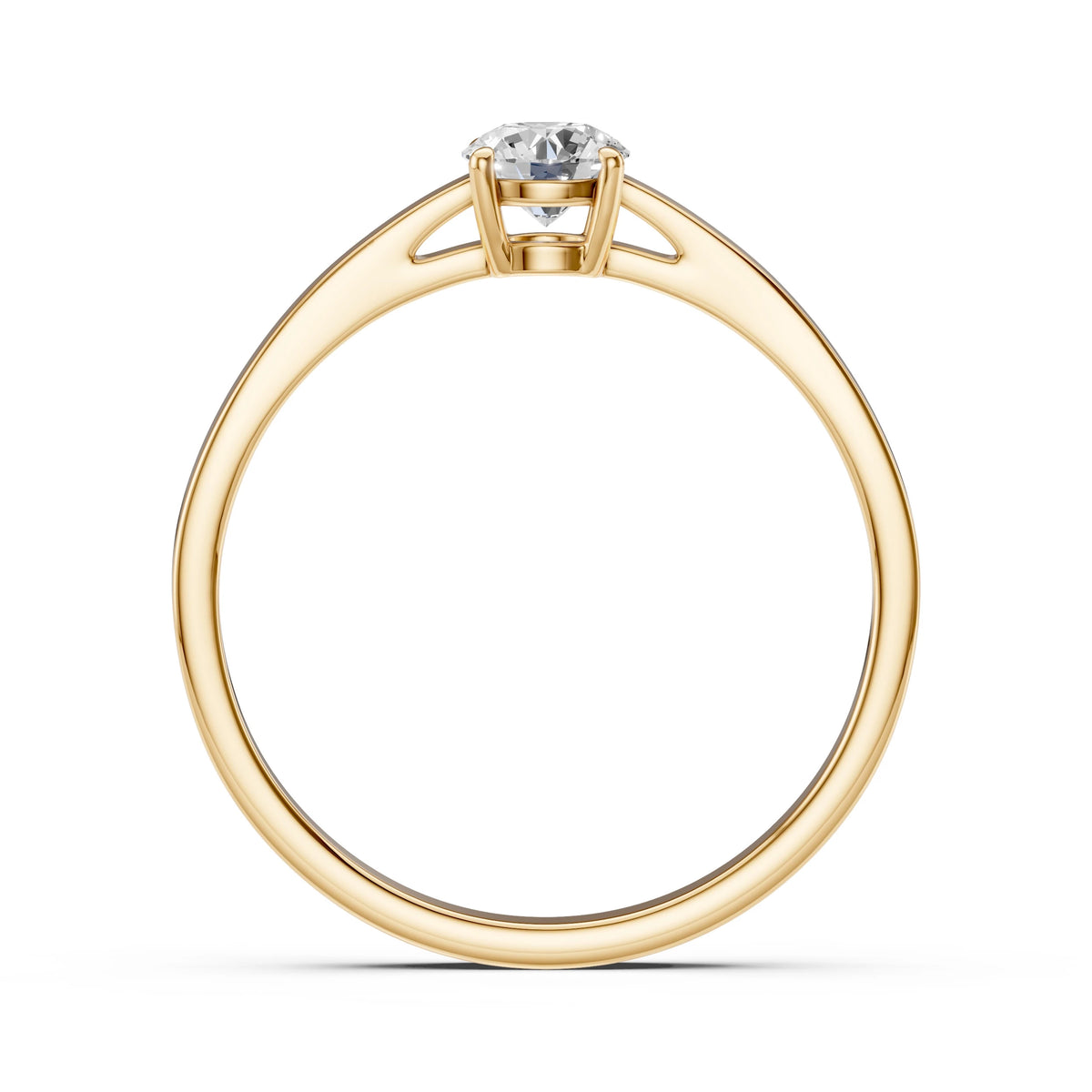 Inel de Logodnă Solitaire din Aur, Diamant Rotund Briliant 0,45 CT