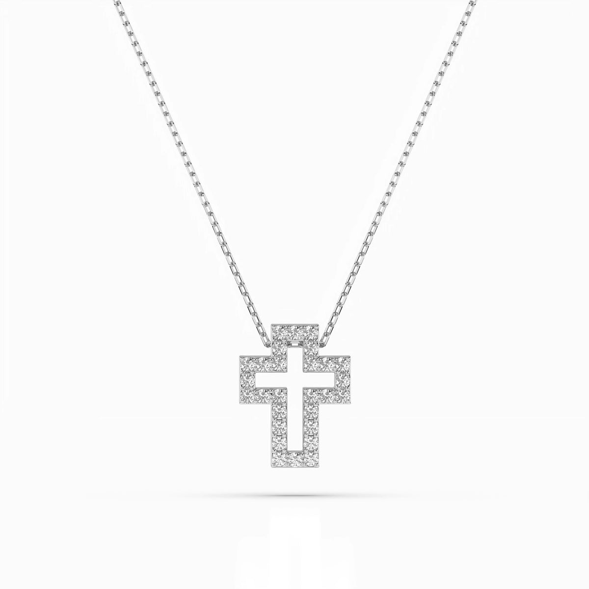 Colier din Aur cu Diamante, Forma Rotund Briliant, 0,17 CT