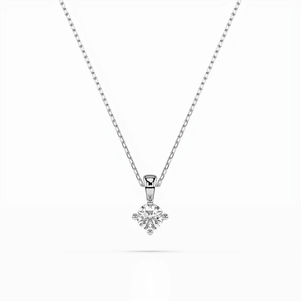 Colier din Aur cu Diamant, Forma Rotund Briliant, 0,20 CT