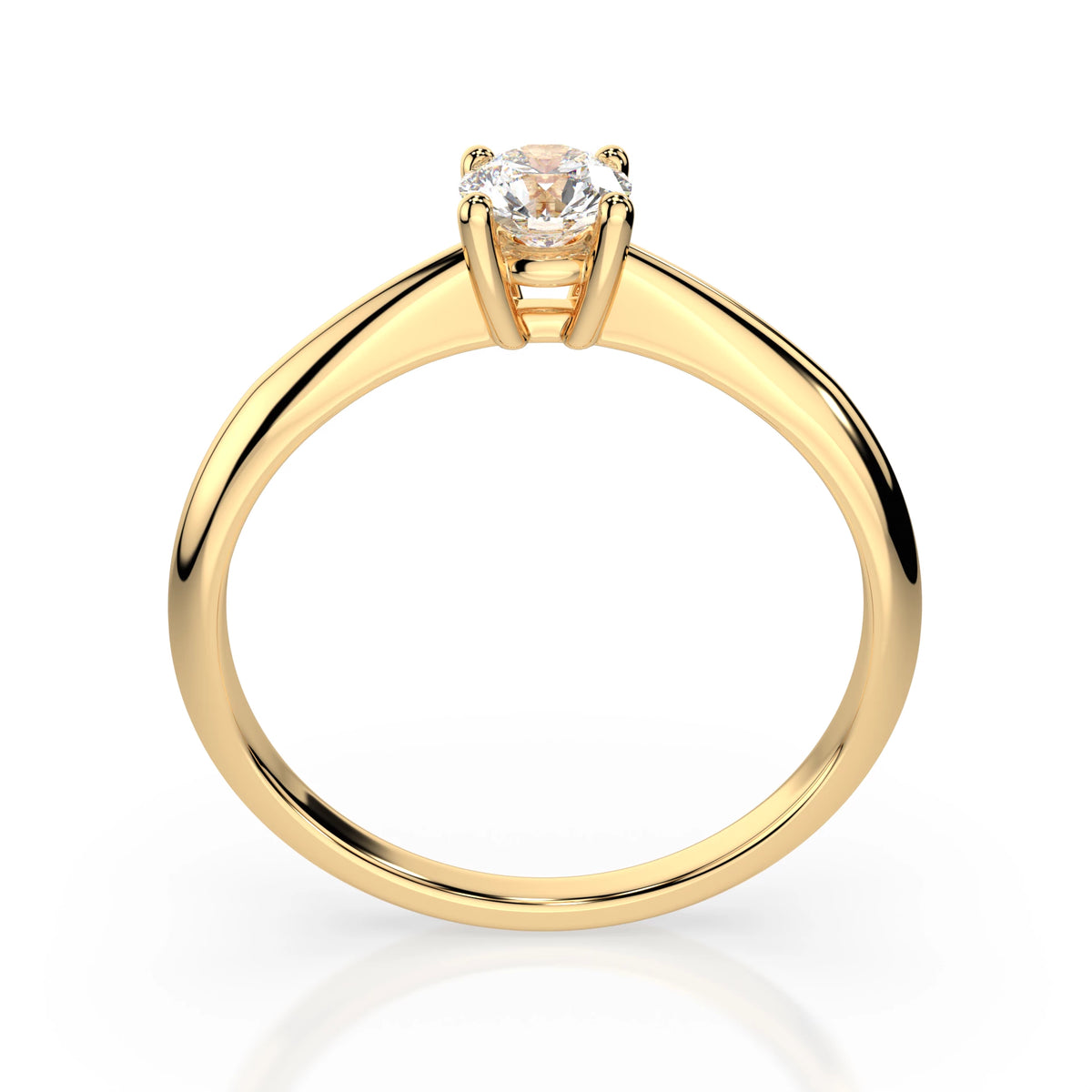 Inel de Logodnă Solitaire din Aur, Diamant Rotund Briliant 0,35 CT
