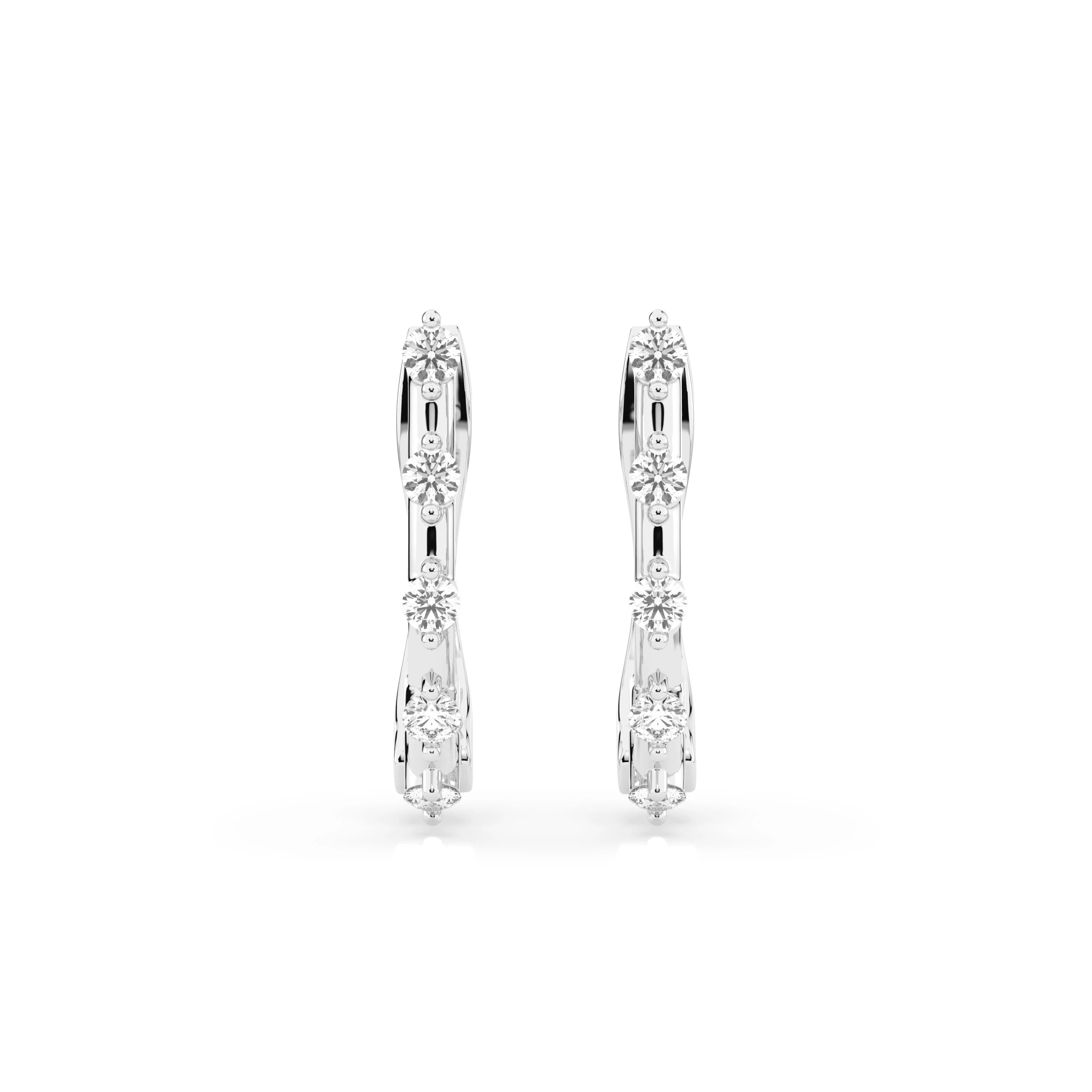 Cercei din Aur cu Diamante Rotunde Briliant 0.20 CT