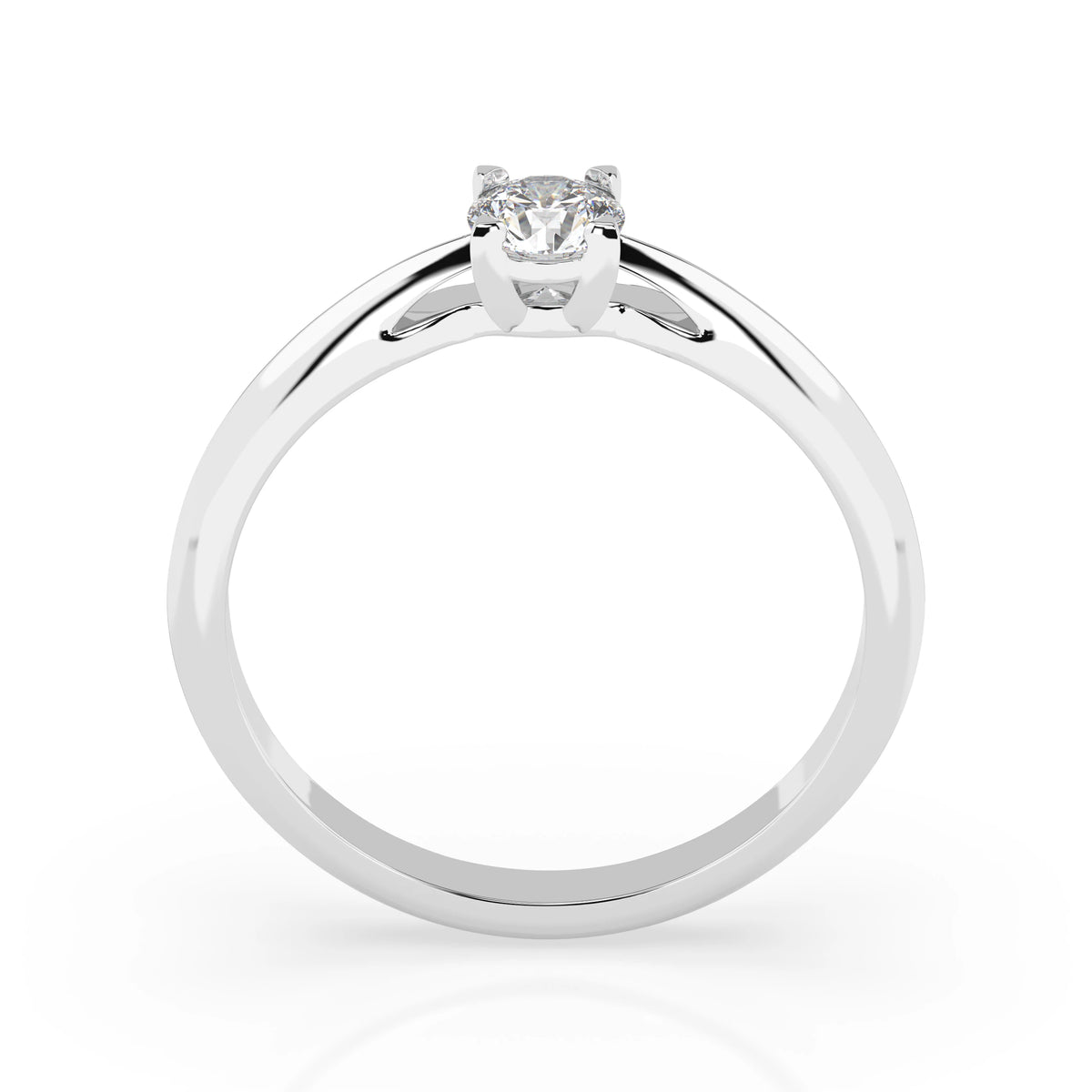 Inel de Logodnă Solitaire din Aur, Diamant Rotund Briliant 0,30 CT