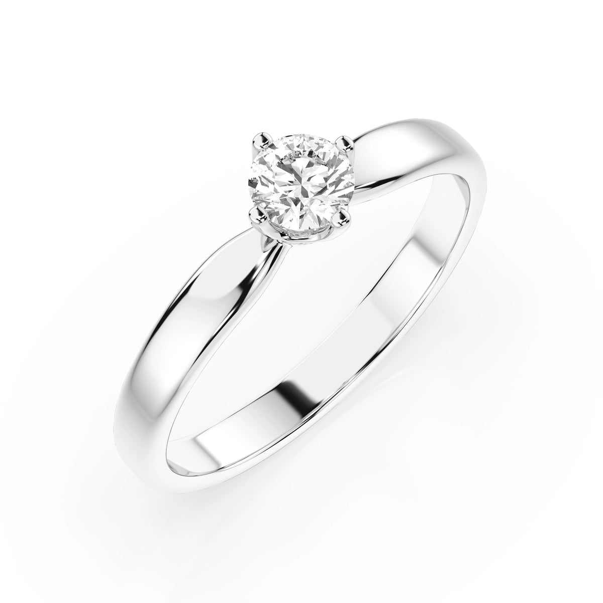 Inel de Logodnă Solitaire din Aur, Diamant Rotund Briliant 0,30 CT