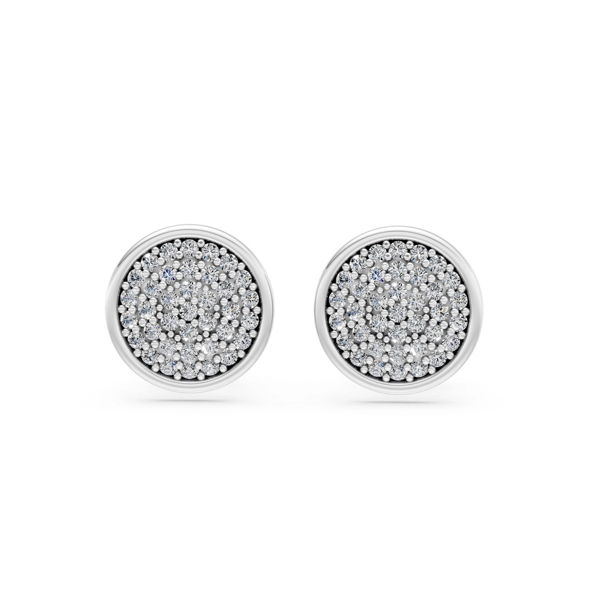 Cercei din Aur cu Diamante, Forma Rotund Briliant, 0,47 CT