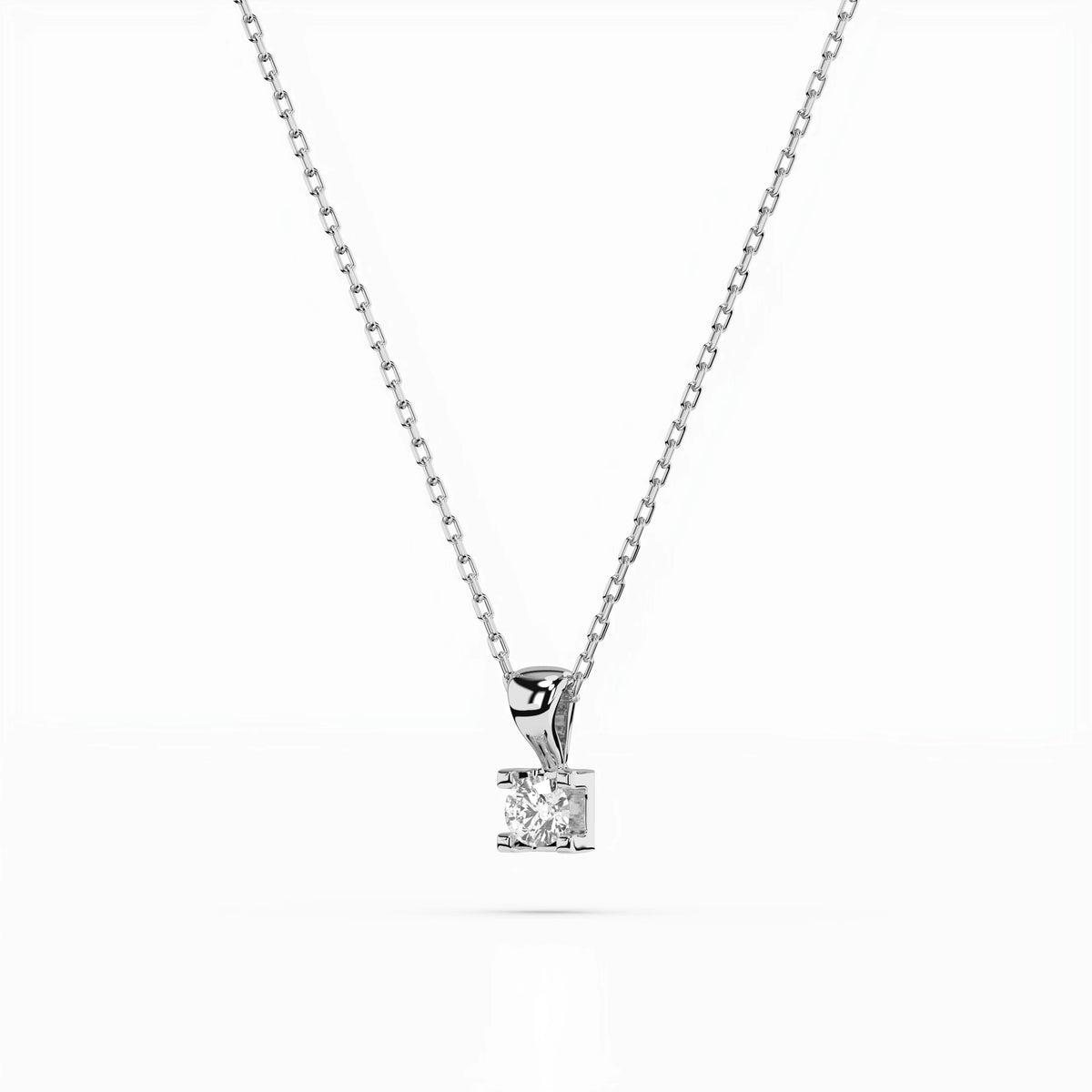Colier din Aur cu Diamant, Forma Rotund Briliant, 0,08 CT