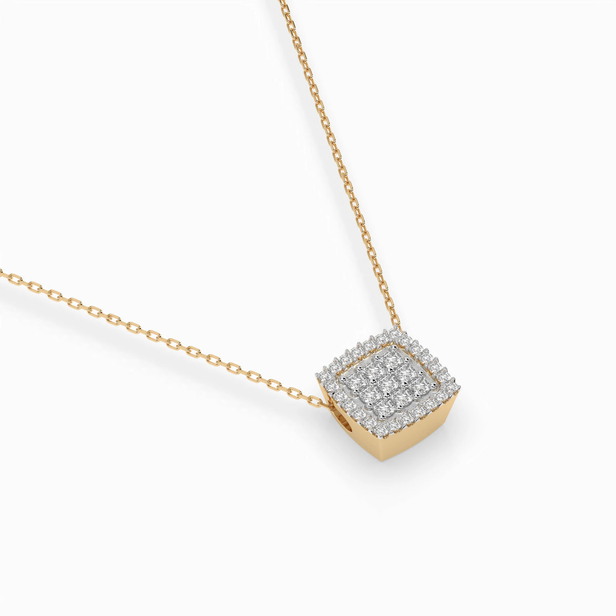 Colier din Aur cu Diamante, Forma Rotund Briliant, 0,26 CT