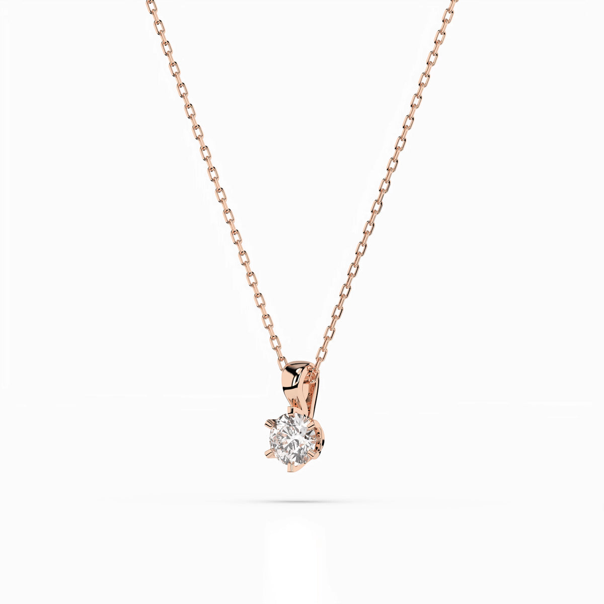 Colier din Aur cu Diamant, Forma Rotund Briliant, 0,20 CT