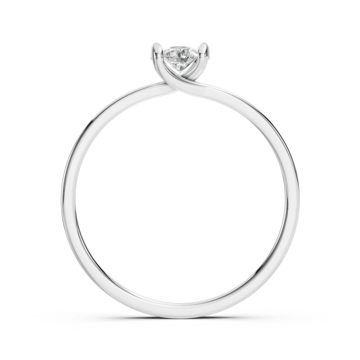 Inel de Logodnă Solitaire din Aur, Diamant Rotund Briliant 0,20 CT