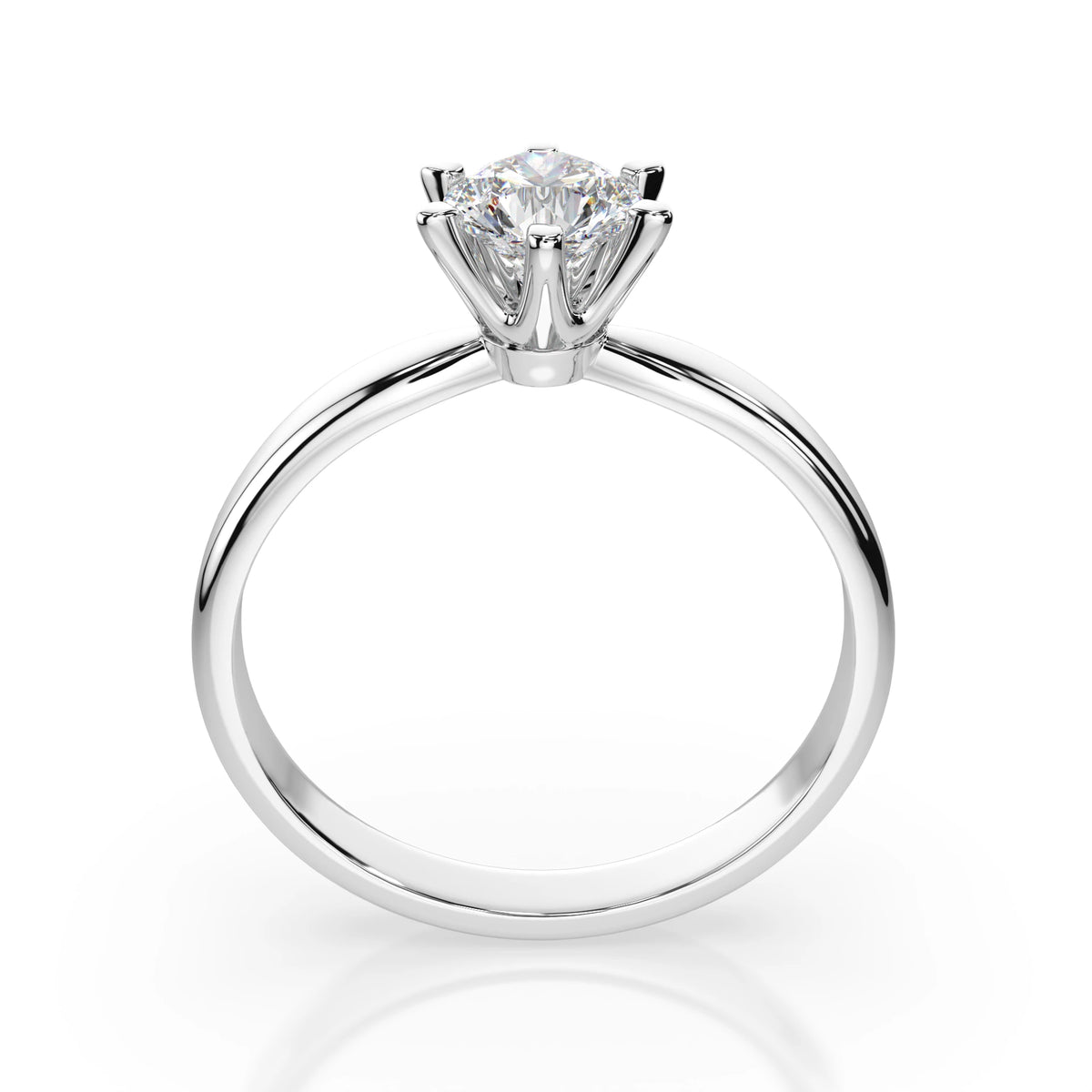 Inel de Logodnă Solitaire din Aur, Diamant Rotund Briliant 0,70 CT