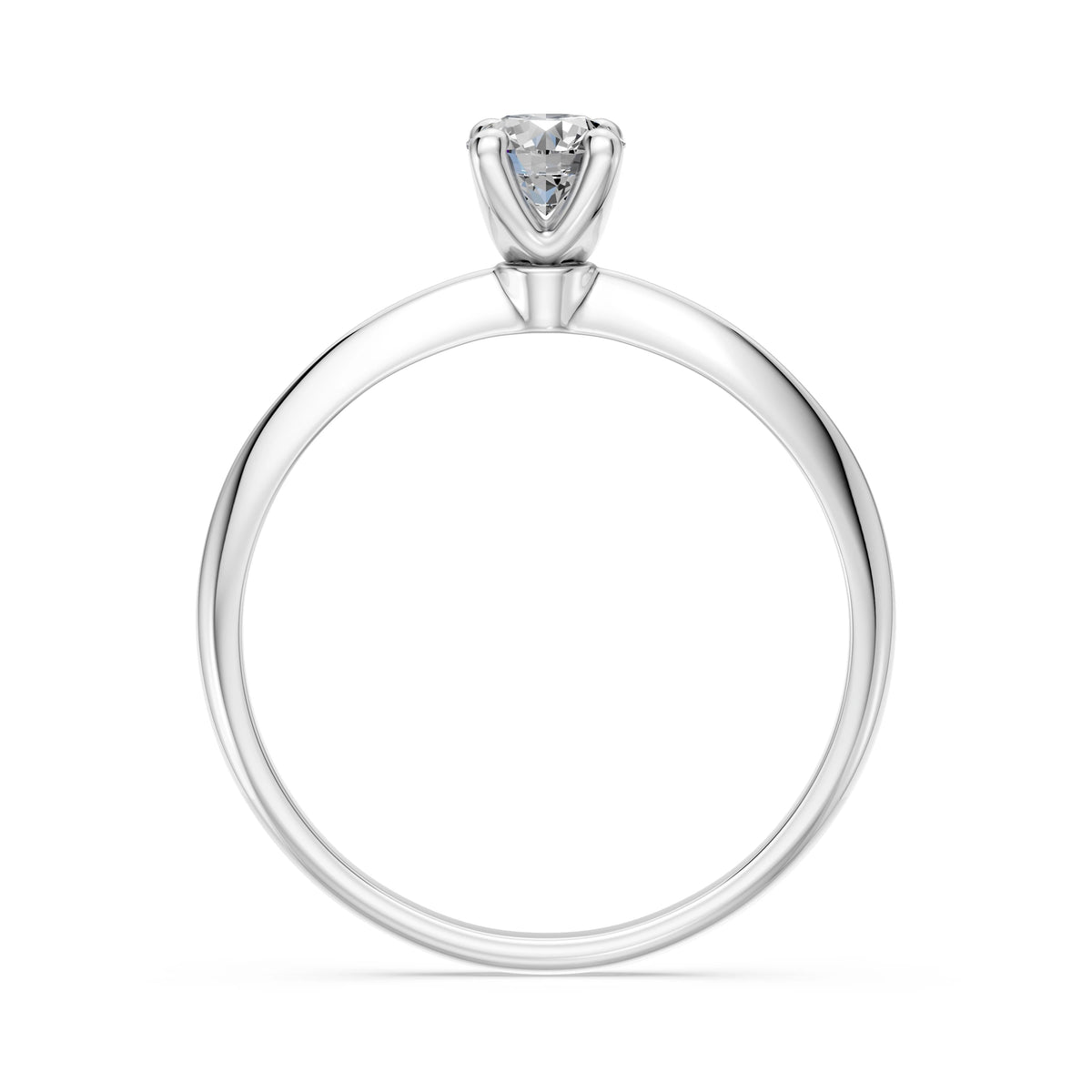 Inel de Logodnă Solitaire din Aur, Diamant Rotund Briliant 0,30 CT