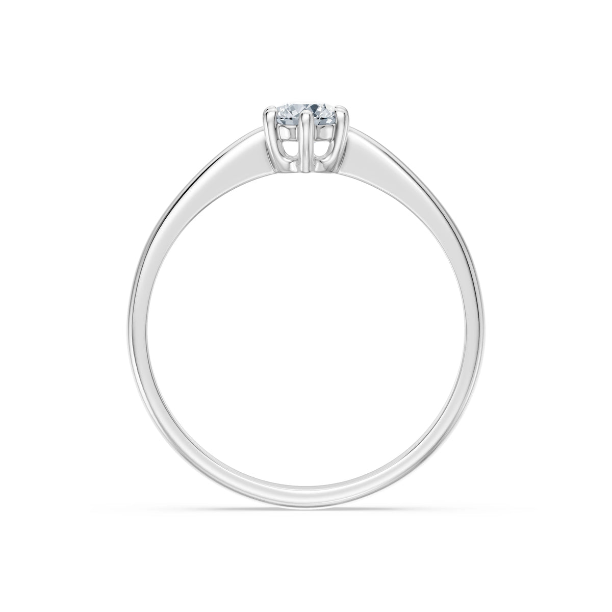 Inel de Logodnă Solitaire din Aur, Diamant Rotund Briliant 0,30 CT