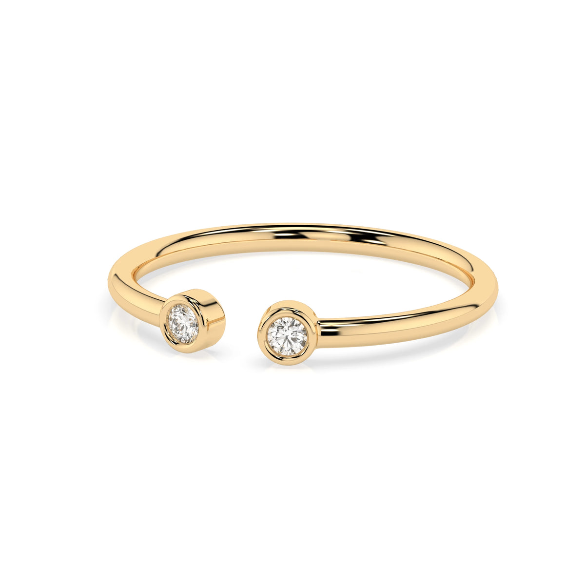 Inel din Aur cu Diamante, Forma Rotund Briliant, 0,04 CT