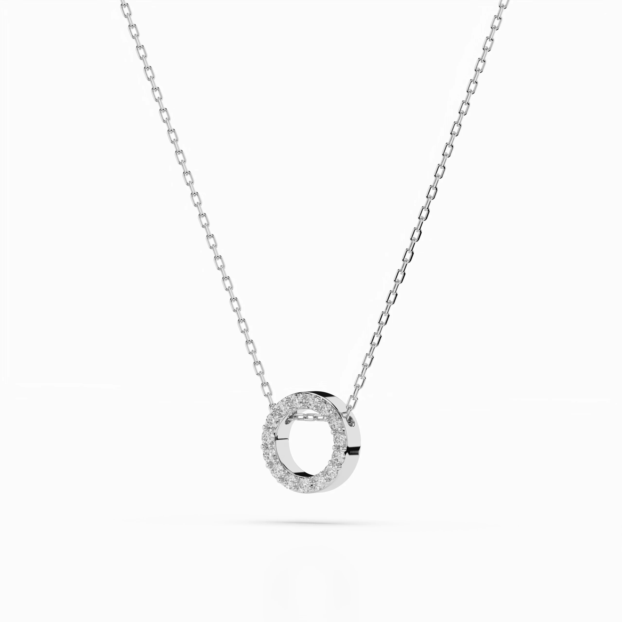 Colier din Aur cu Diamante Rotunde Briliant 0.09 CT
