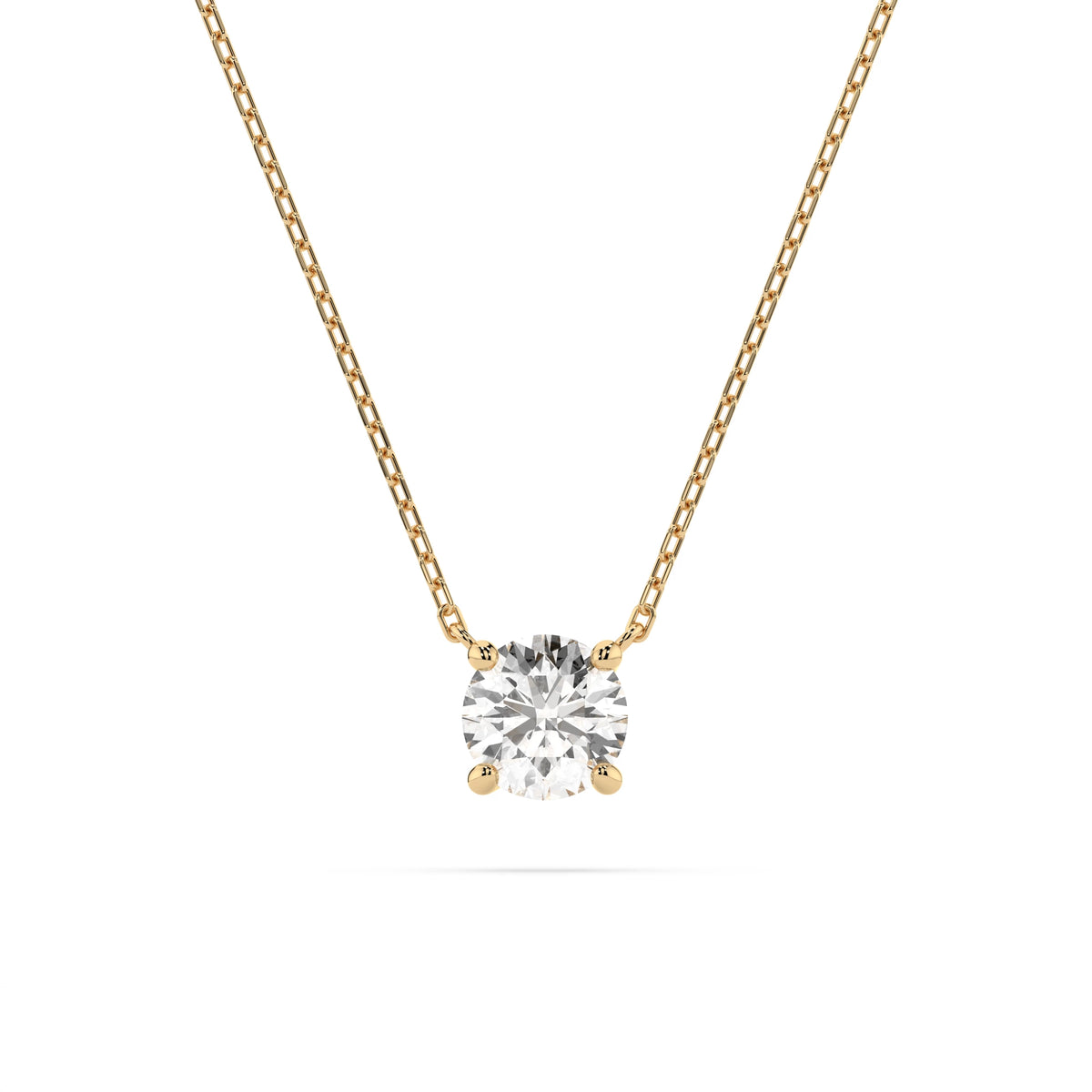 Colier din Aur cu Diamant, Forma Rotund Briliant, 0,50 CT